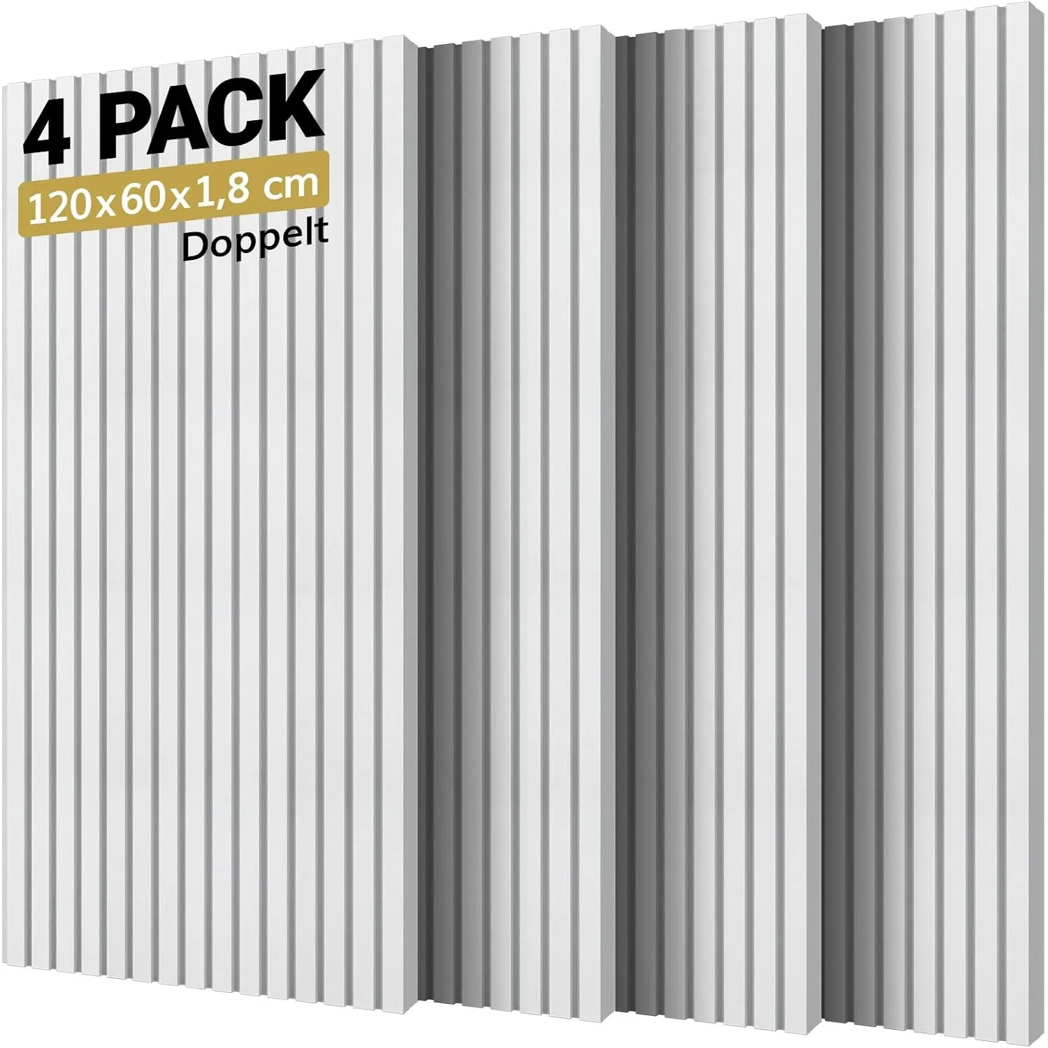 TONOR 4 Pack Akustikpaneele Selbstklebend, 120x60x1,8cm Sound Proof Panel