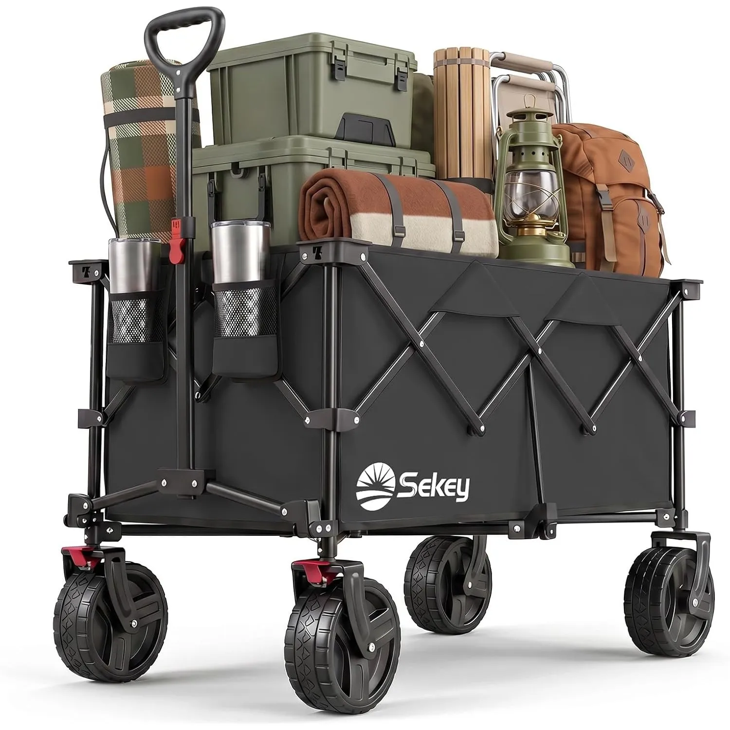 Sekey XXL Plus 4011 Bollerwagen Faltbar 200L 200KG All-Terrain Reifen