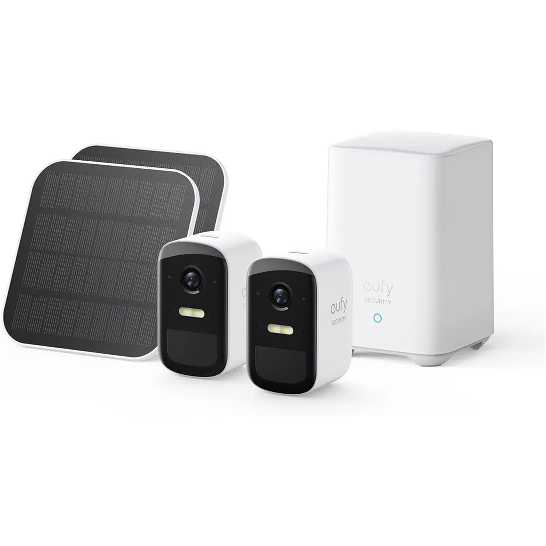 eufyCam 2C 2-Kamera-Set, Überwachungskamera Außen, ohne Abo, 1080p HD | HomeKit-kompatibel, 180 Tage Akku, Nachtsicht, …