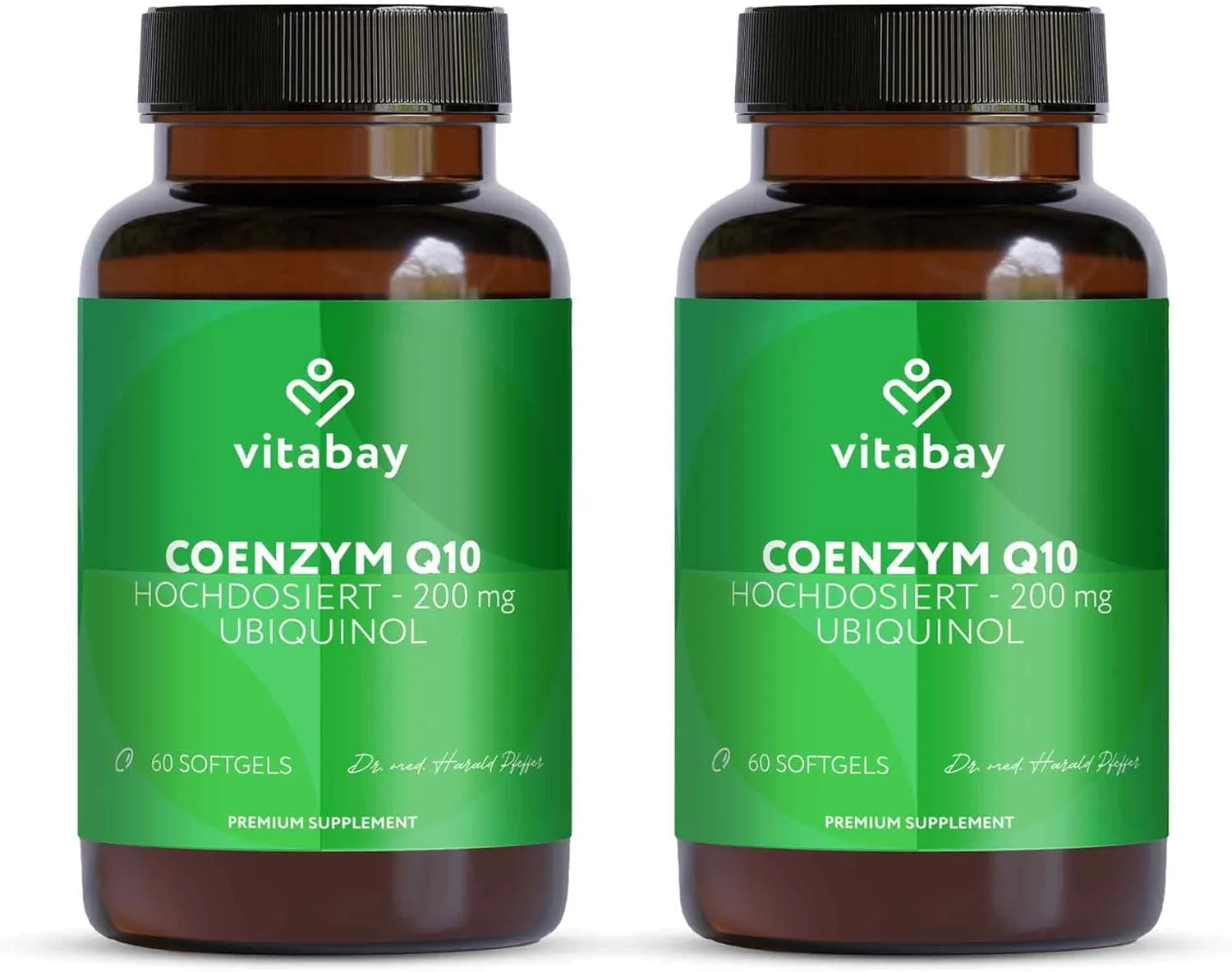 Vitabay Coenzym Q10 Ubiquinol 200 mg – 120 Kapseln – hochdosiert – natürliches Q10 in aktiver Form (Ubiquinol) aus pfla…