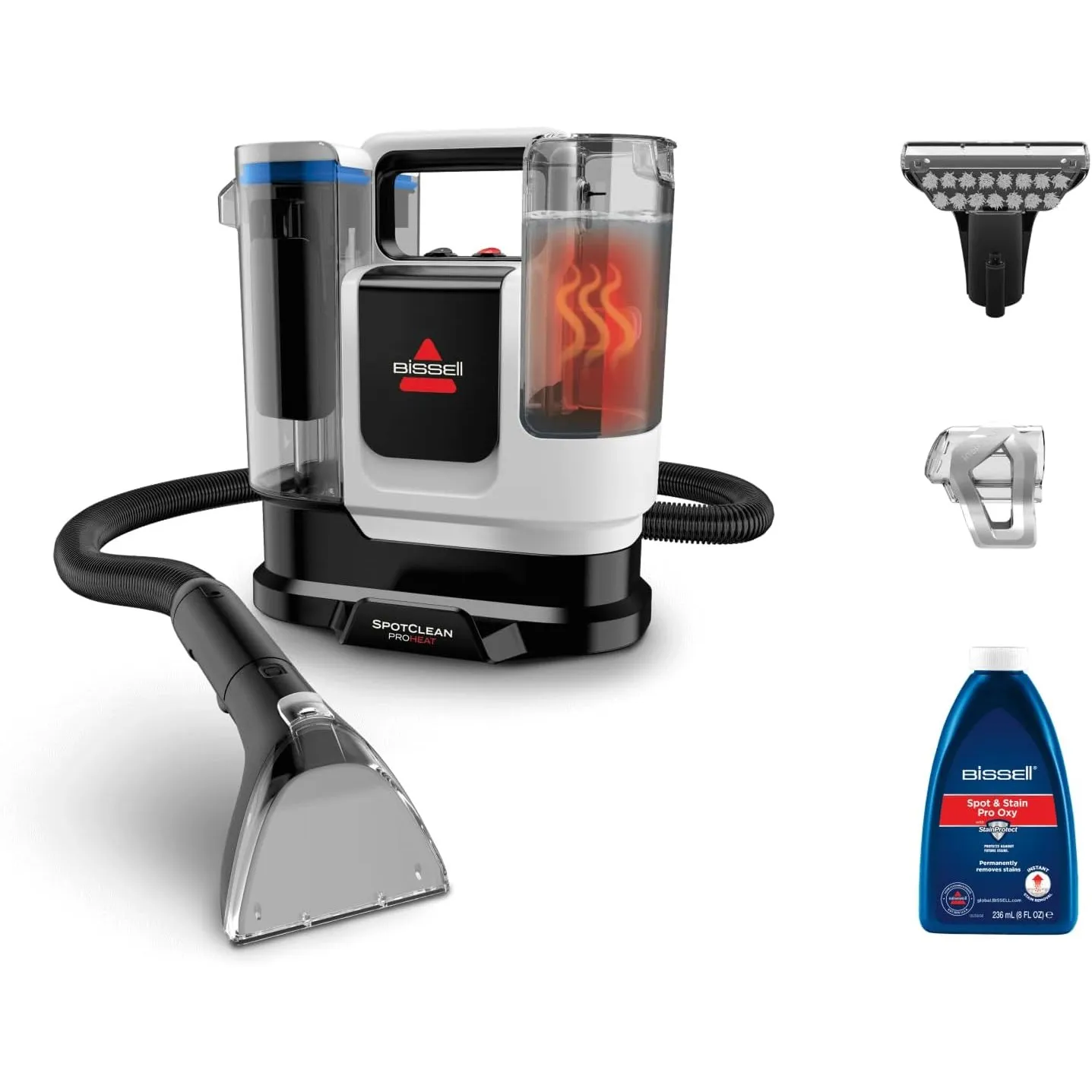 BISSELL SpotClean ProHeat Advanced Teppichreiniger und Polsterreiniger Gerät, Nasssauger und Waschsauger, 1125W Motor, …