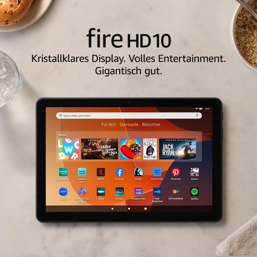 Zertifiziert und generalüberholt Fire HD 10-Tablet, brillantes 10,1-Zoll-Full-HD-Display, Octa-Core-Prozessor, 3 GB RAM…