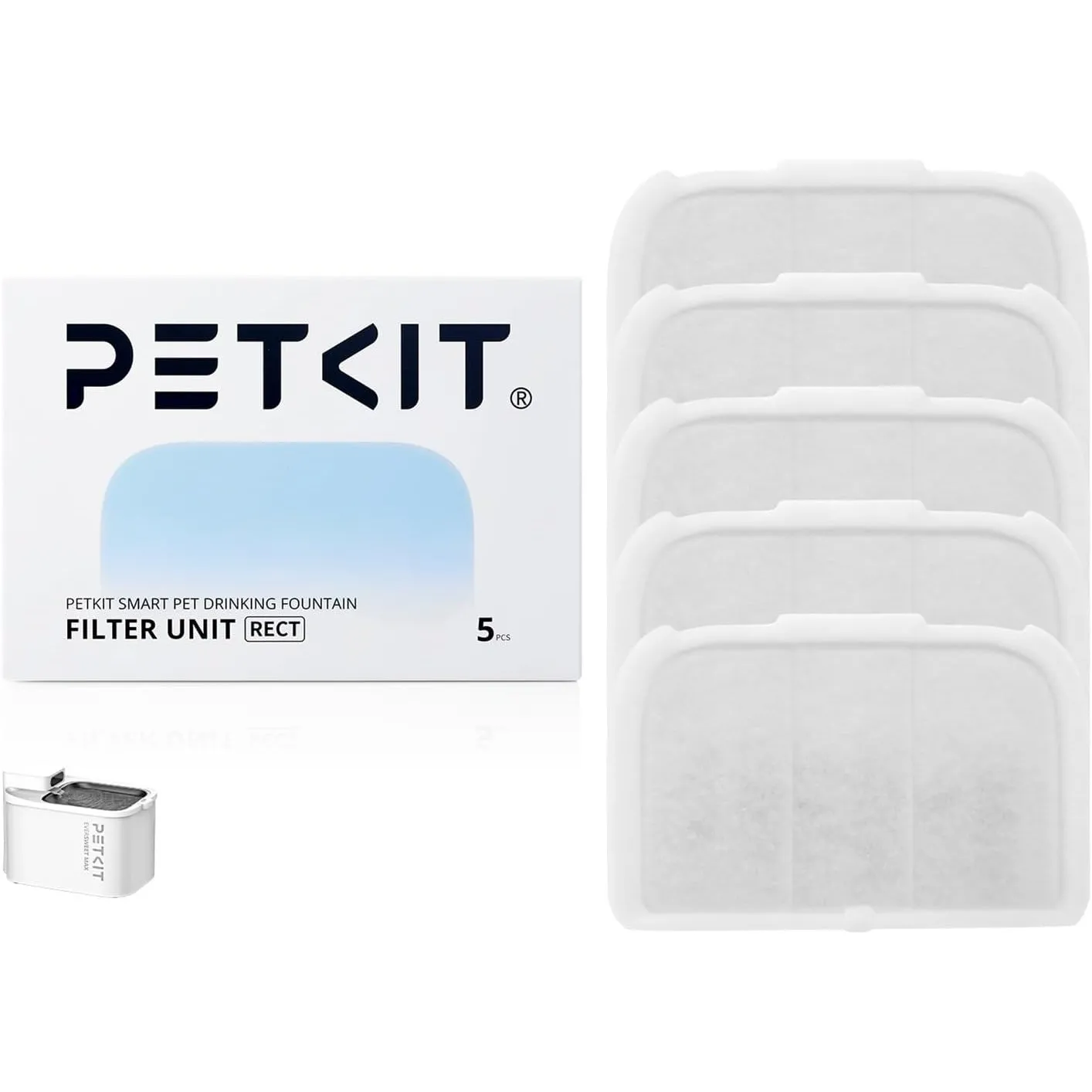 PETKIT EVERSWEET MAX Filter,Aktivkohle, Hocheffiziente Filtration,5pcs für Katzen Hunde Trinkbrunnen