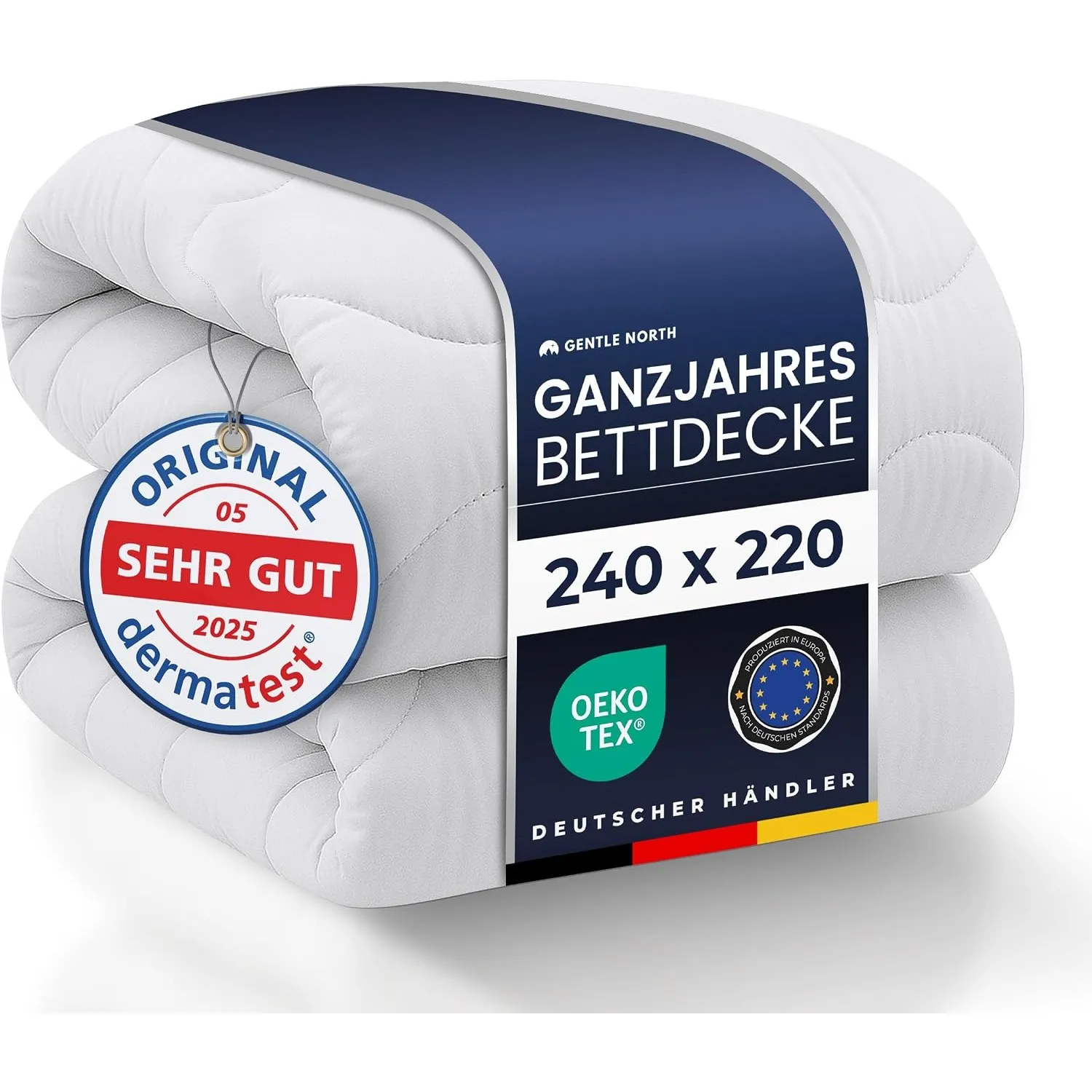 Gentle North Bettdecke 240x220 als Schlafdecke - Ganzjahresdecke für Allergiker geeignet - Weiche Steppdecke - Besonder…