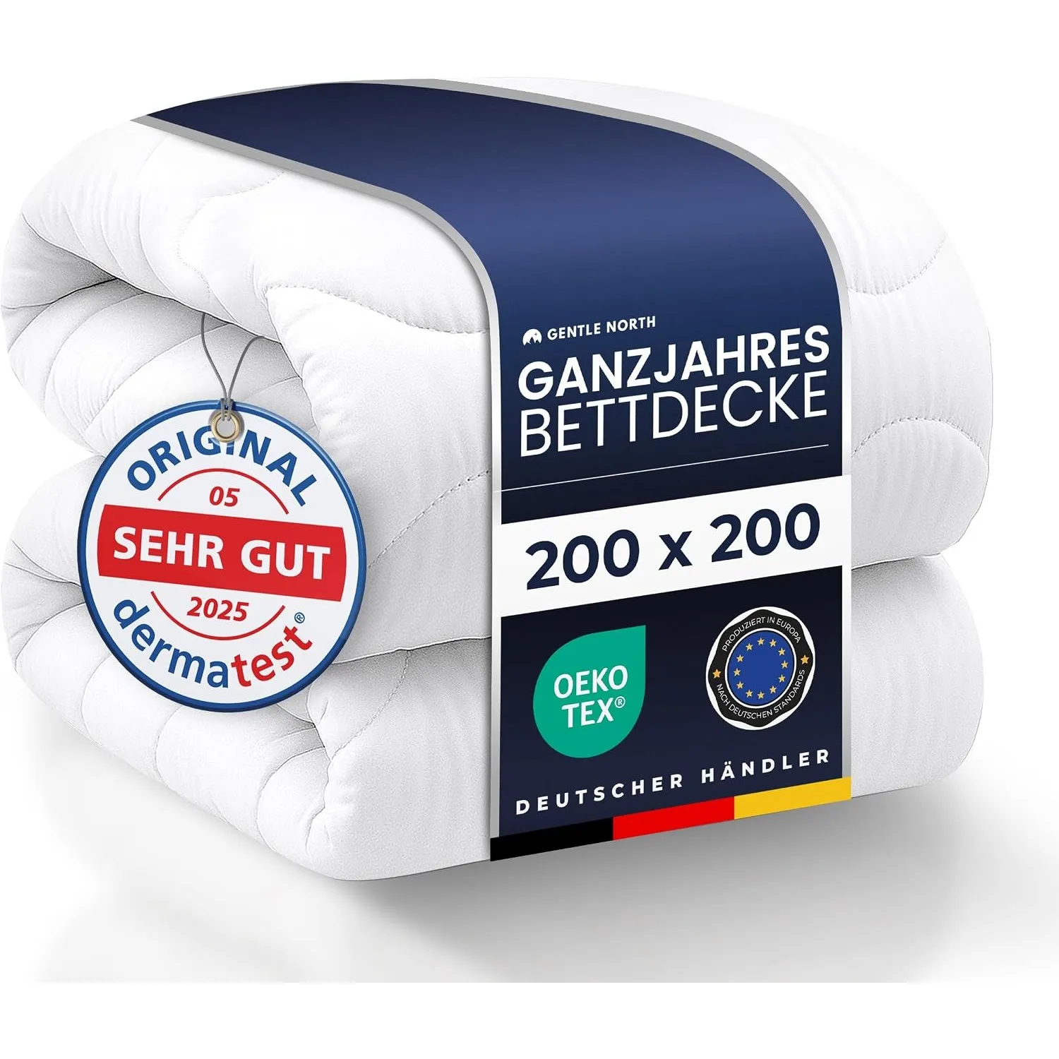 Gentle North Bettdecke 200x200 als Schlafdecke - Ganzjahresdecke für Allergiker geeignet - Weiche Steppdecke - Besonder…