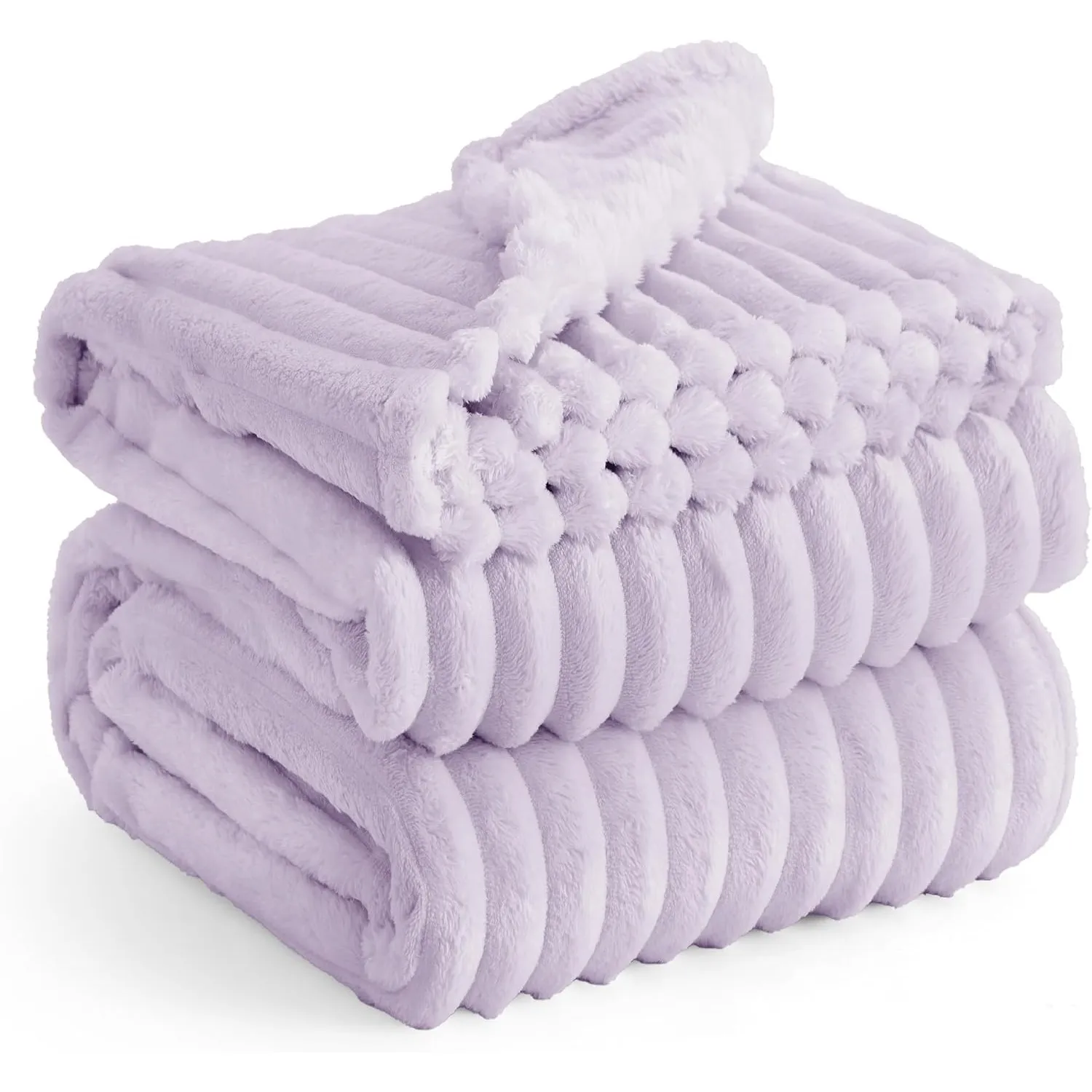 BEDSURE Kuscheldecke 220x240 Zimmer Deko - Tagesdecke, Lavendel