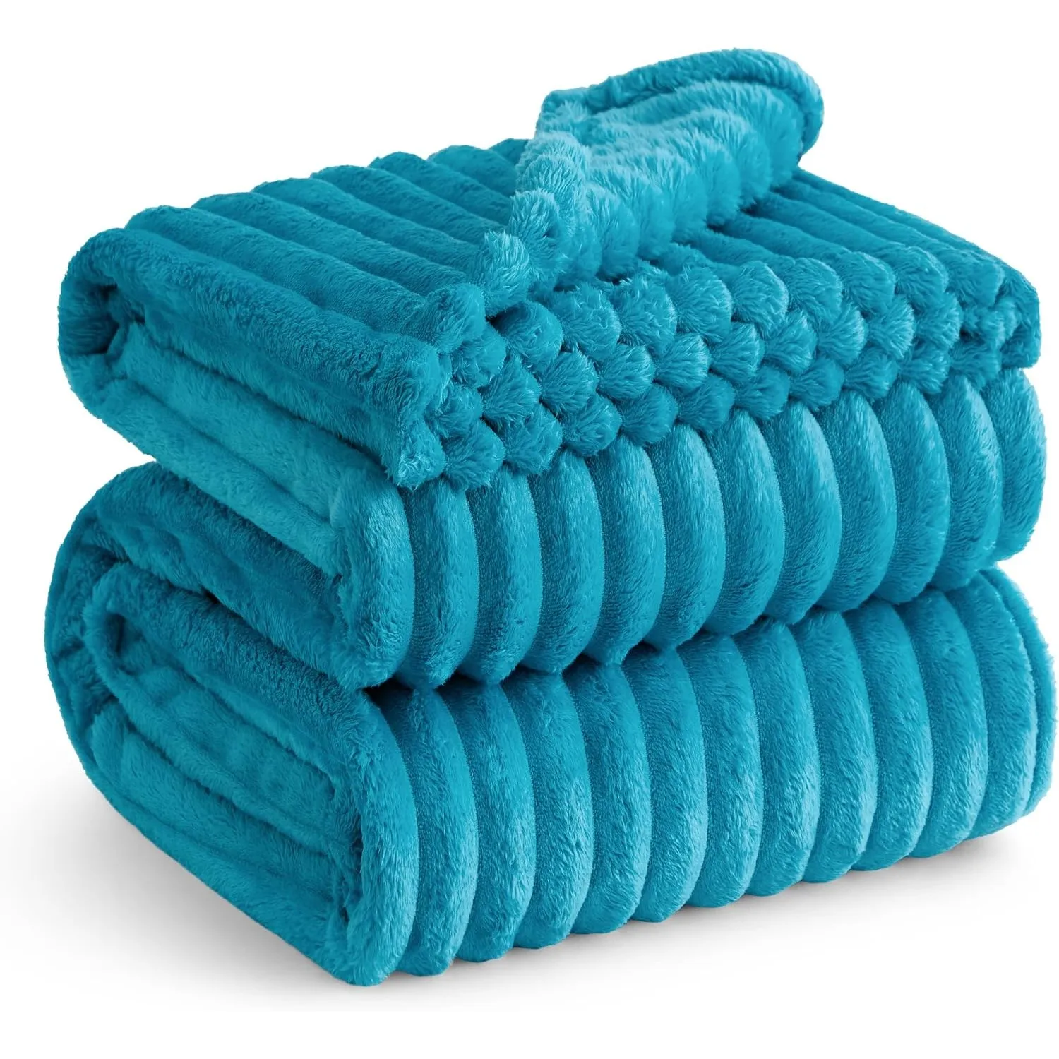 BEDSURE Kuscheldecke 220x240 Zimmer Deko - Tagesdecke, Blaugrün