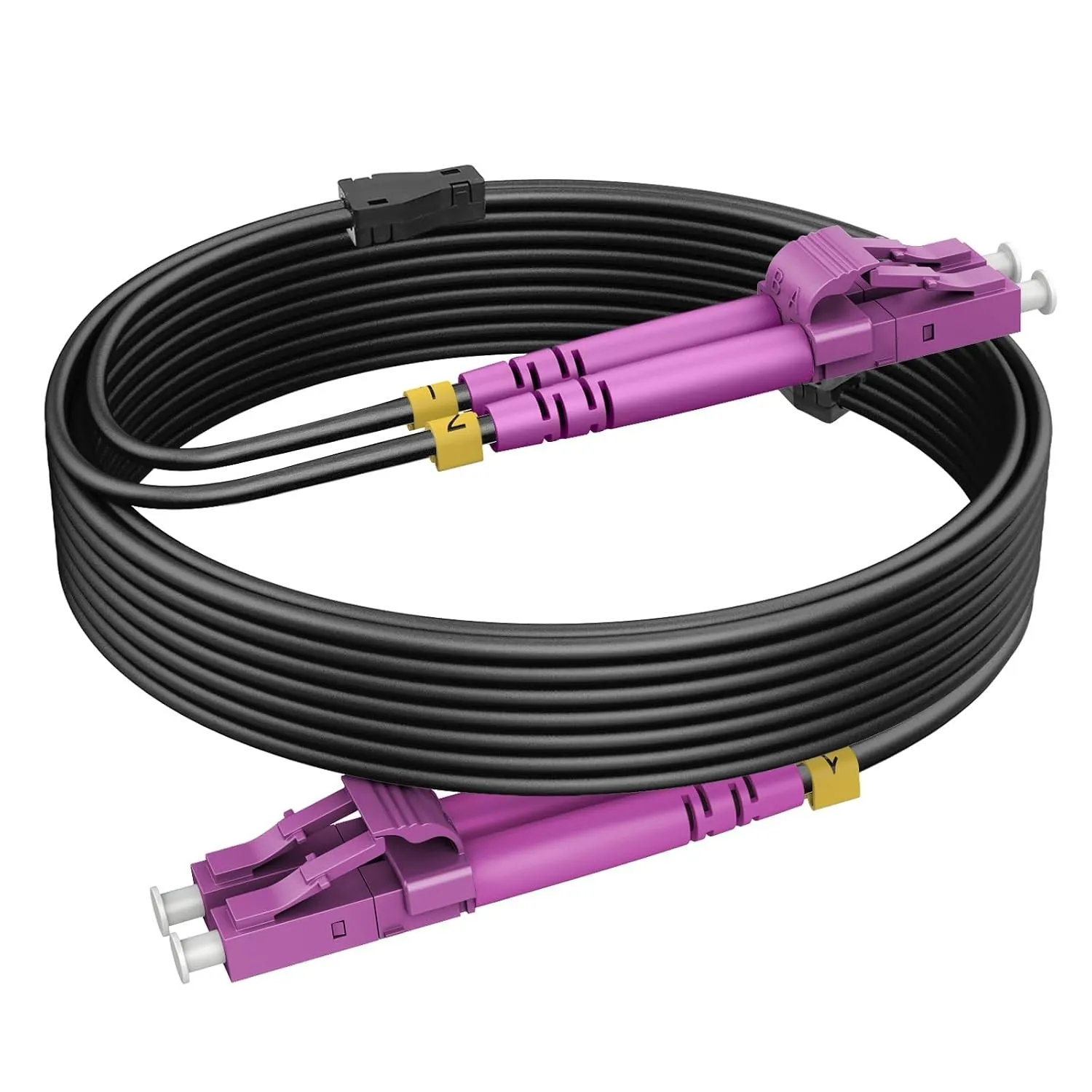 30m Gepanzerte Glasfaser-Kabel OM4 LC auf LC Duplex Multimode