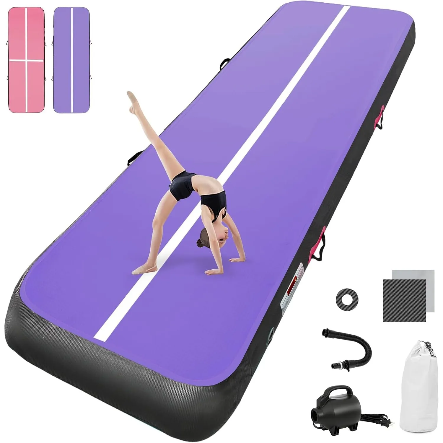 airtrack matte mit elektrischer Luftpumpe 10CM/20CM hoch 2M/3/4M/5M/6M Tumbling Matten Aufblasbare turnmatte Matte gymn…