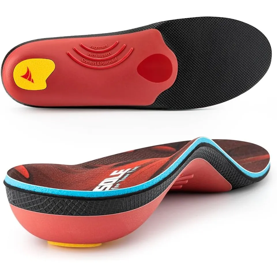 VALSOLE Orthopädische Einlegesohlen, Plantar Fasciitis Hohe Arch Support Schuheinlagen, Für Fersensporn,Plattfuß, Fußsc…