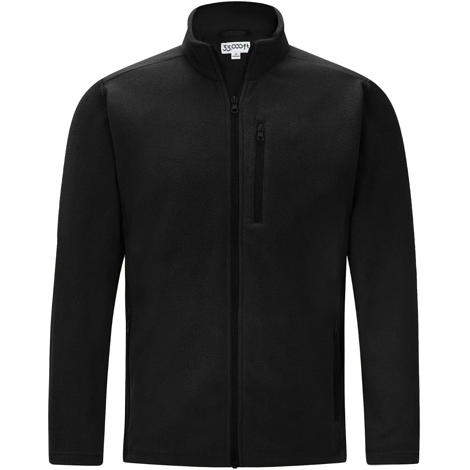 33,000ft Herren Fleecejacke Stehkragen Warm Jacke Leichte Strickjacke