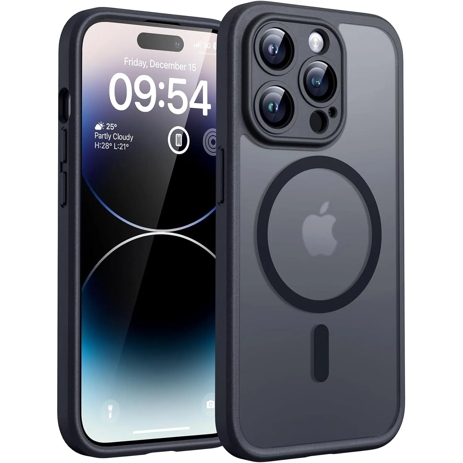 TOCOL für iPhone 14 Pro Max Hülle, Kompatibel mit MagSafe, Schwarz
