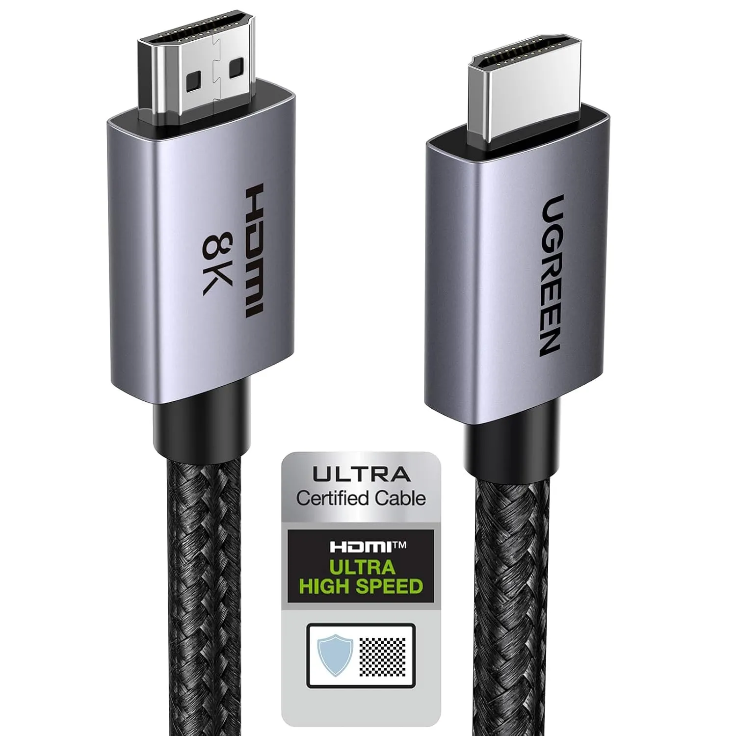 UGREEN HDMI 2.1 Kabel, 8K@60Hz, 4K@240Hz, HDMI zertifiziert, 48Gbps, 0.5M