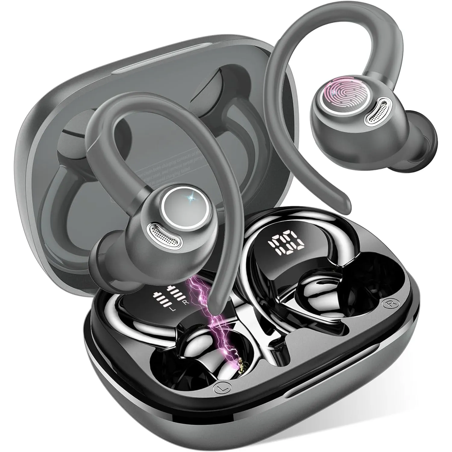 Bluetooth Kopfhörer Sport, In Ear Kopfhörer Kabellos Bluetooth 5.4, Laufen | HD Mic, Herausragender Sound, 40 Std Spiel…