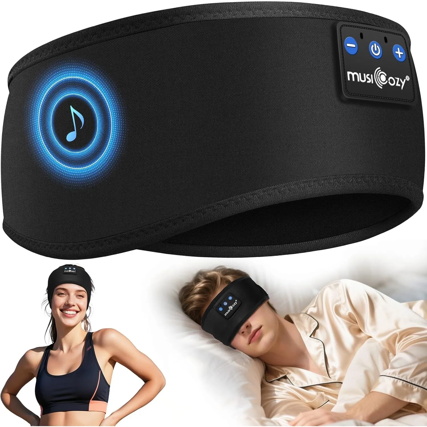 MUSICOZY Schlafkopfhörer Bluetooth, Schlaf Kopfhörer Seitenschläfer