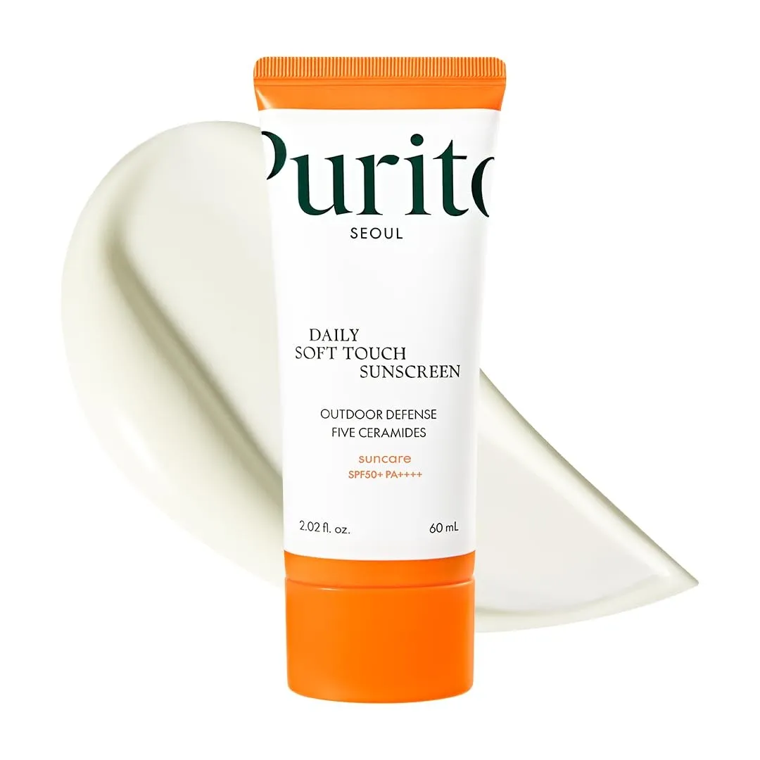 PURITO Daily Soft Touch Sunscreen SPF50+ | Ceramide Ohne Weißel-Effekt