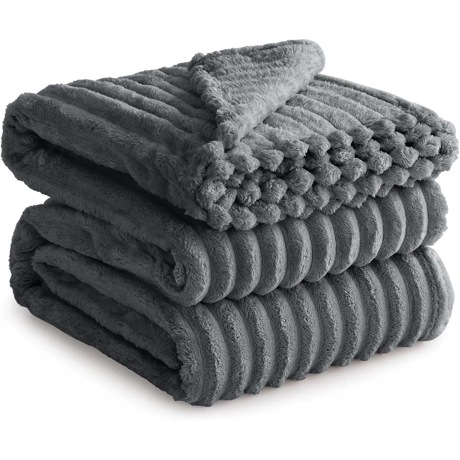 RUIKASI Kuscheldecke 220x240 Flauschig Decke Grau - XXL Wolldecke Sofadecke für Couch & Bett, Wohn- & Kuscheldecken, We…