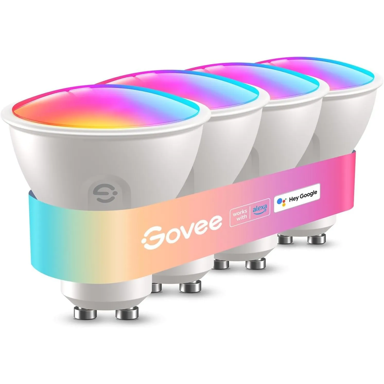 Govee Glühbirne GU10 LED RGBWW, Smarte Glühbirne Funktioniert mit Matter, Alexa, Google Home, 400LM WLAN LED Lampe Dimm…