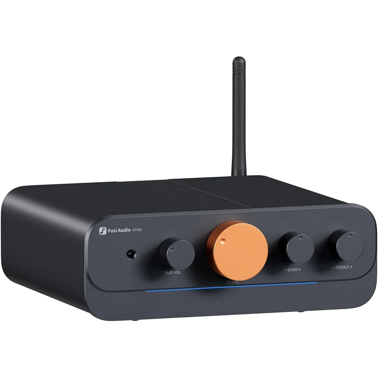 Fosi Audio HT4S Bluetooth Verstärker HiFi Stereo für Außenlautsprecher, 4 Kanal Verstärker für Bass Shaker SIM Racing C…