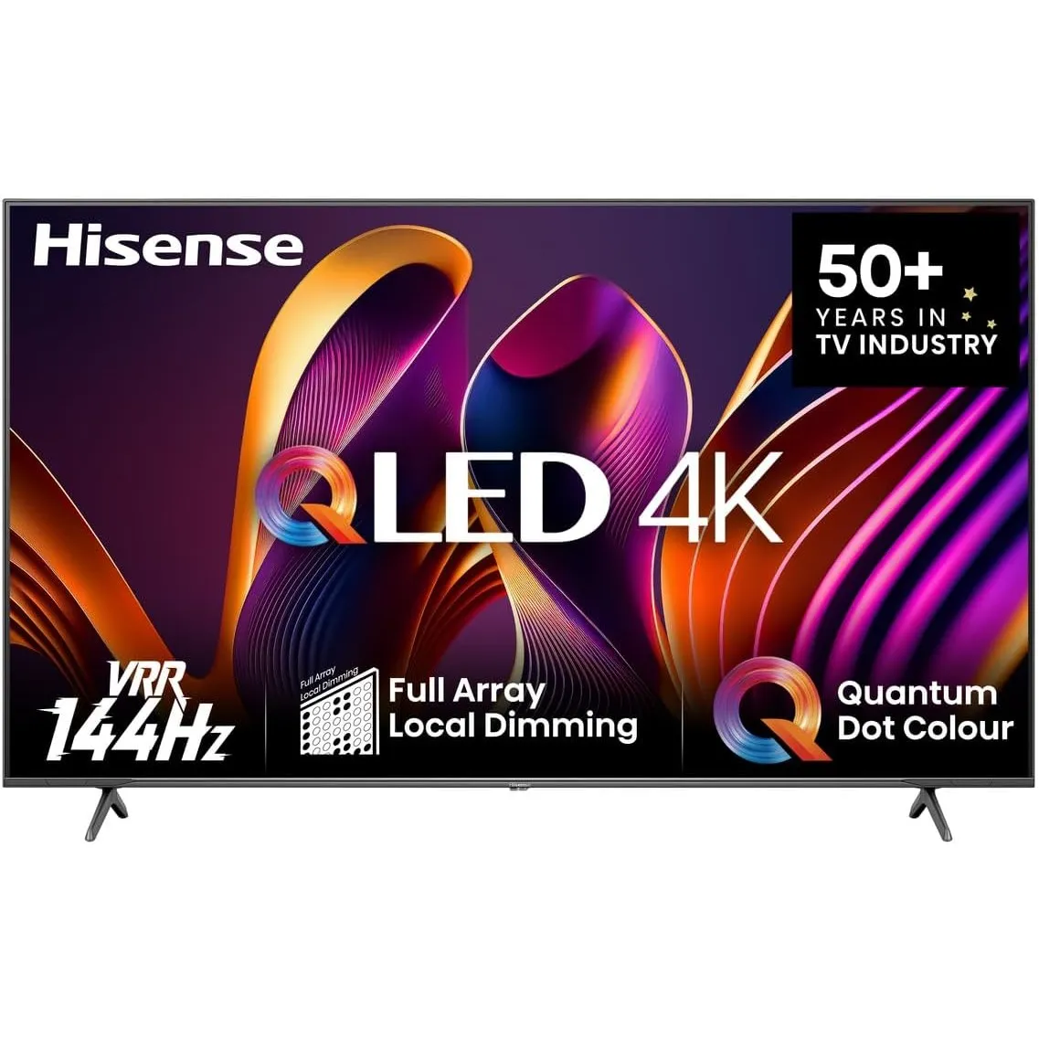 Hisense 65E7NQ Pro 164 cm (65 Zoll) Fernseher, 4K UHD, QLED, Smart TV, Total HDR, Dolby Vision IQ Atmos, 144Hz (VRR), H…