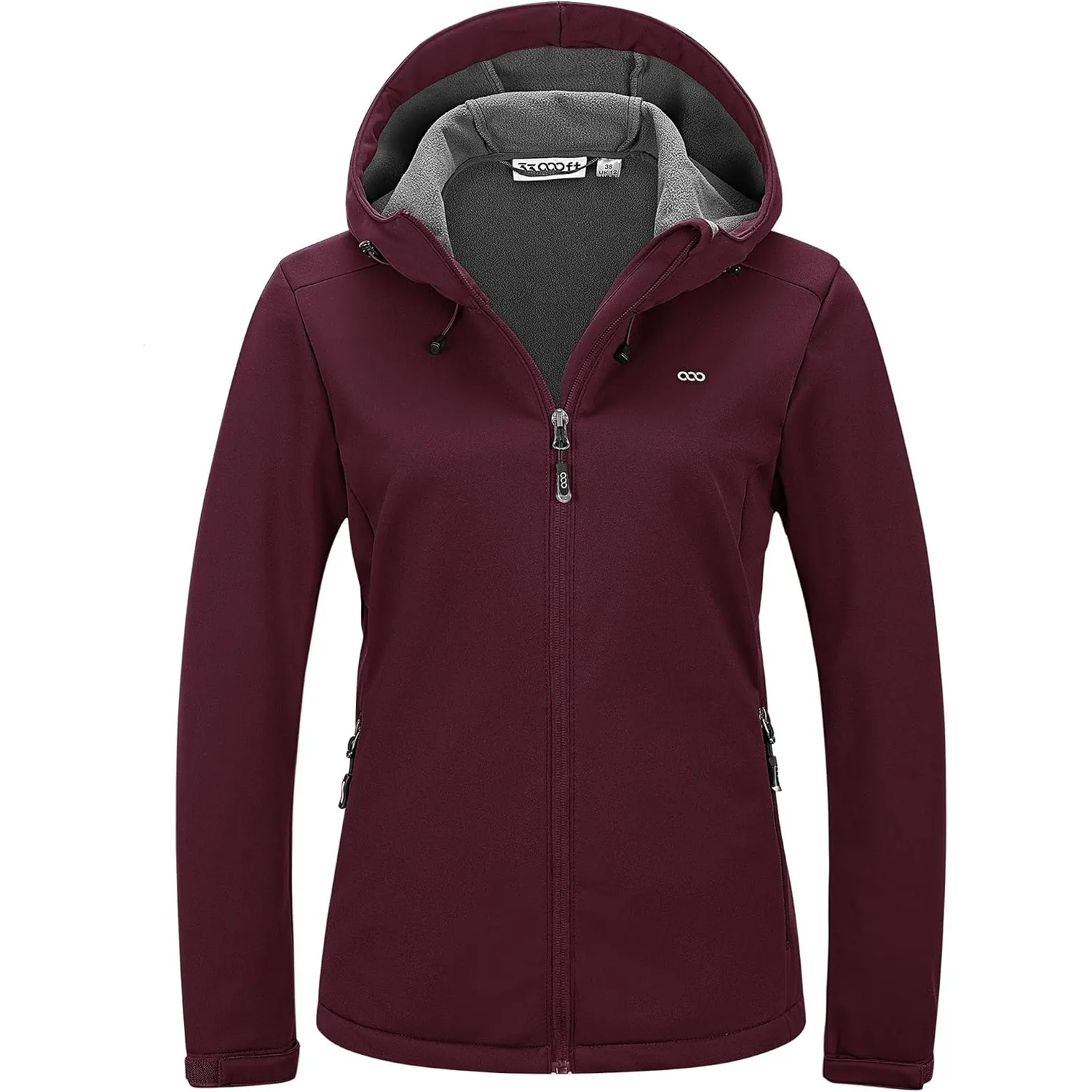 33,000ft Damen Softshelljacke Fleece Gefütterte Funktionsjacke