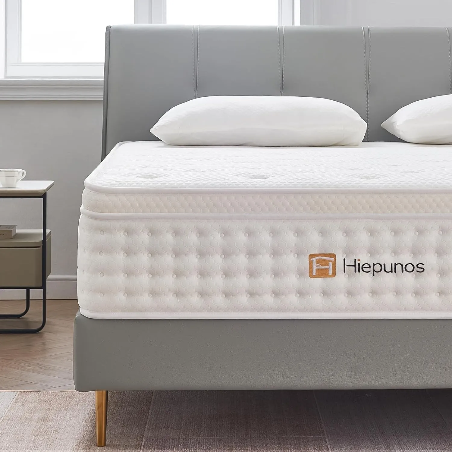 Hiepunos Matratze 140x200 cm 26cm Höhe 7-Zonen Federkernmatratze Orthopädische Taschenfederkernmatratze mit Comfort Mem…