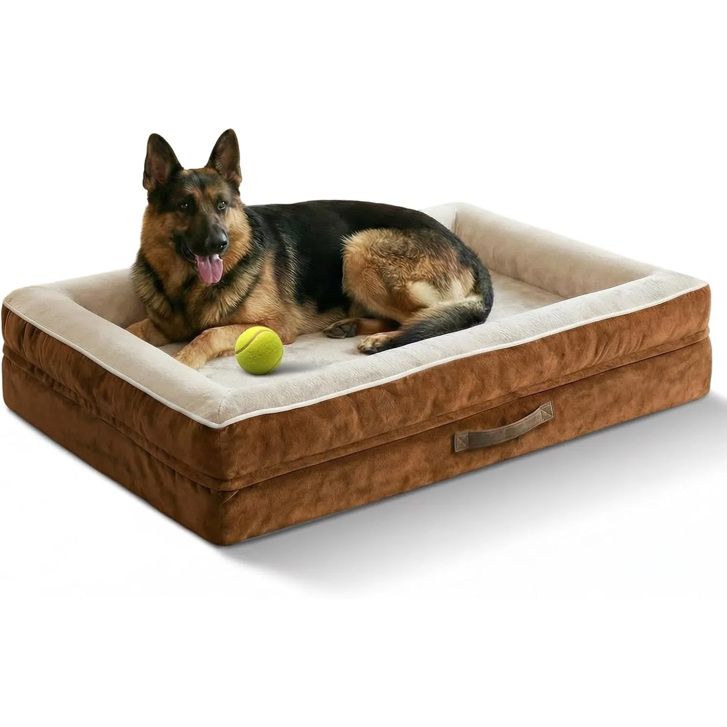 Upvilla Orthopädisches Hundebett XXL, Hundekorb Waschbar | Eierförmiger Kistenschaum，Wasserdicht Hundesofa mit rutschfe…