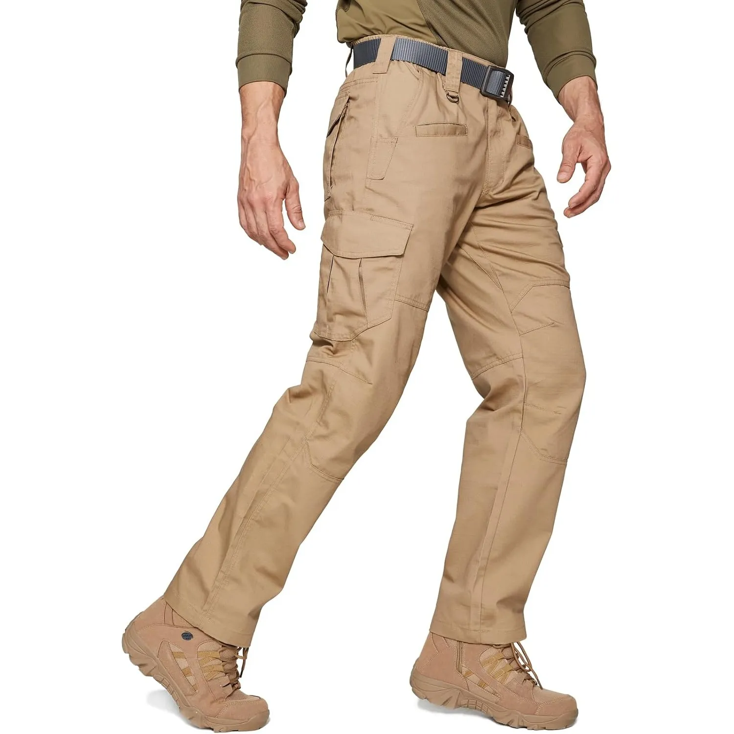 SPOSULEI Cargohose Herren Leichte Outdoor Wanderhose Arbeitshosen Männer Ripstop Taktische Hose Sommer mit Multi Taschen