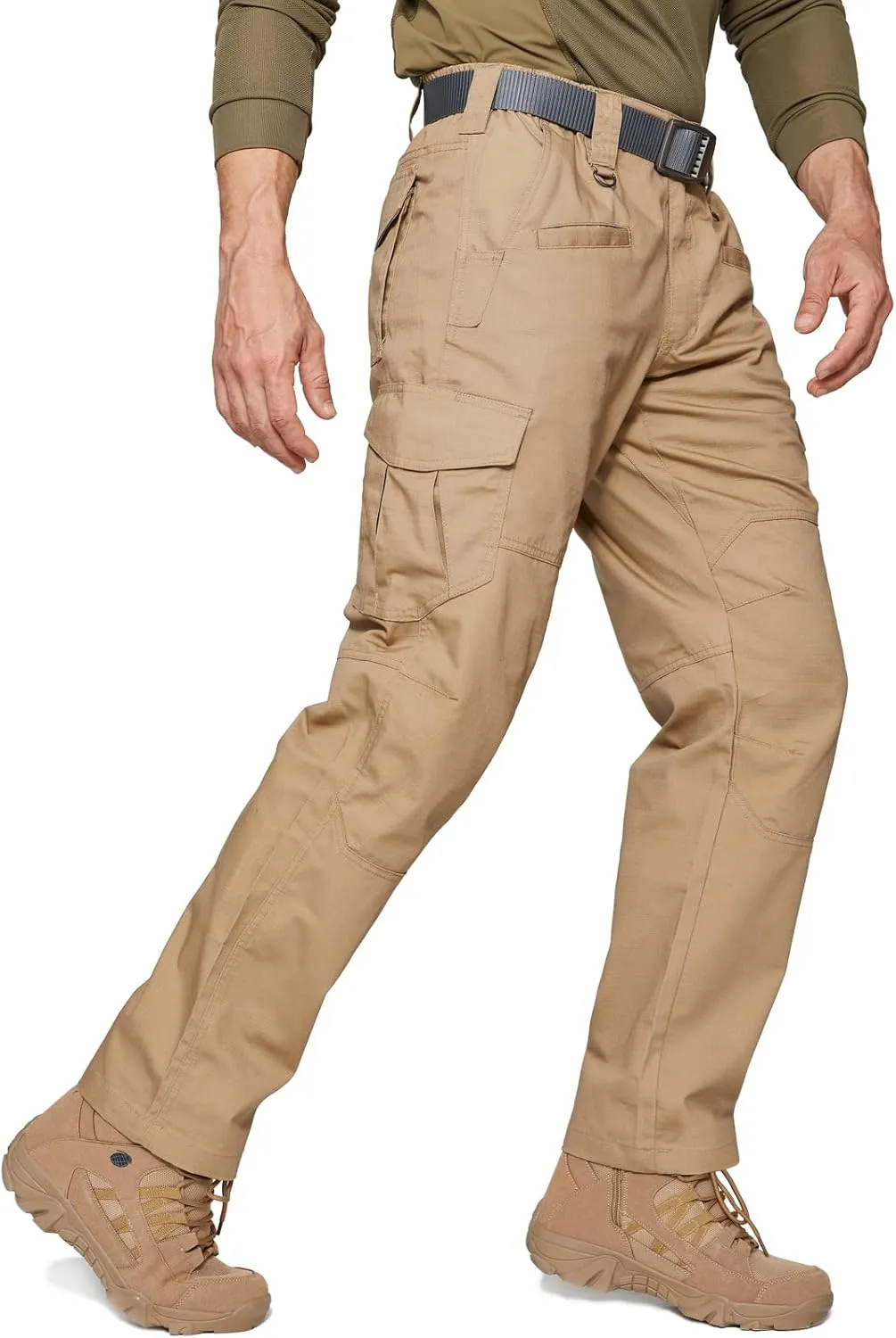 SPOSULEI Cargo Trousers Men's Lightweight Outdoor Hiking Trousers Work Trousers Men Ripstop Tactical Trousers Summer wi…