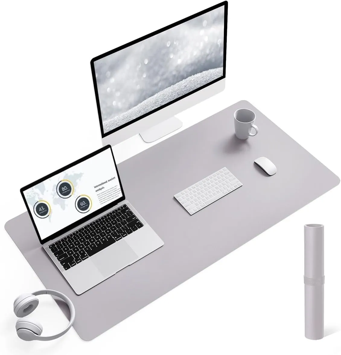 YSAGi Desk Mat, Mouse Mat with Leather and Non-Slip Suede, Multifunctional Office Mouse Mat, Laptop Desk Mat, Table Mat…