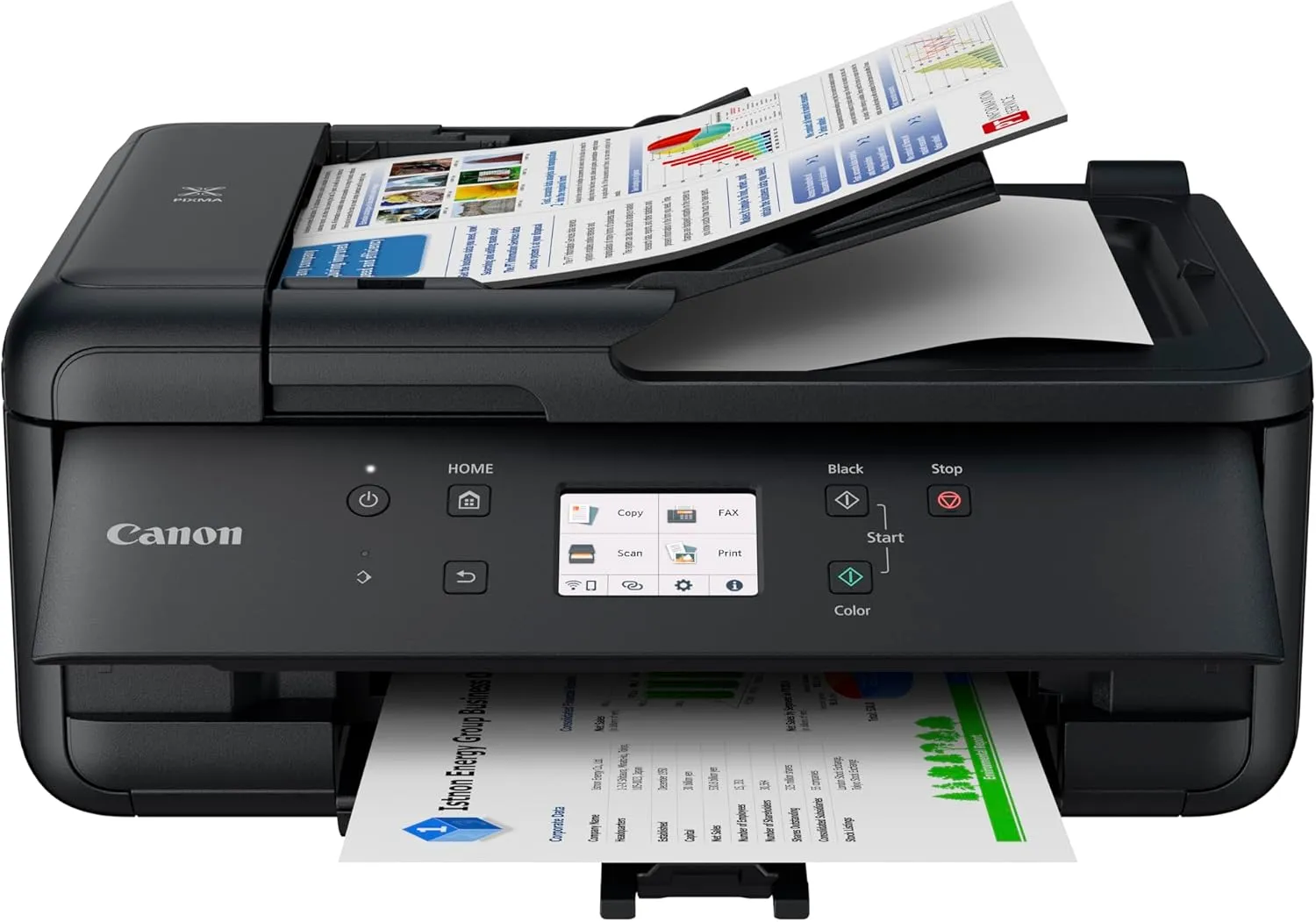 Canon PIXMA TR7650 Multifunktionsdrucker DIN A4 - Farbtintenstrahldrucker schwarz 4 in 1 (Scanner, Kopierer, kabelloser…