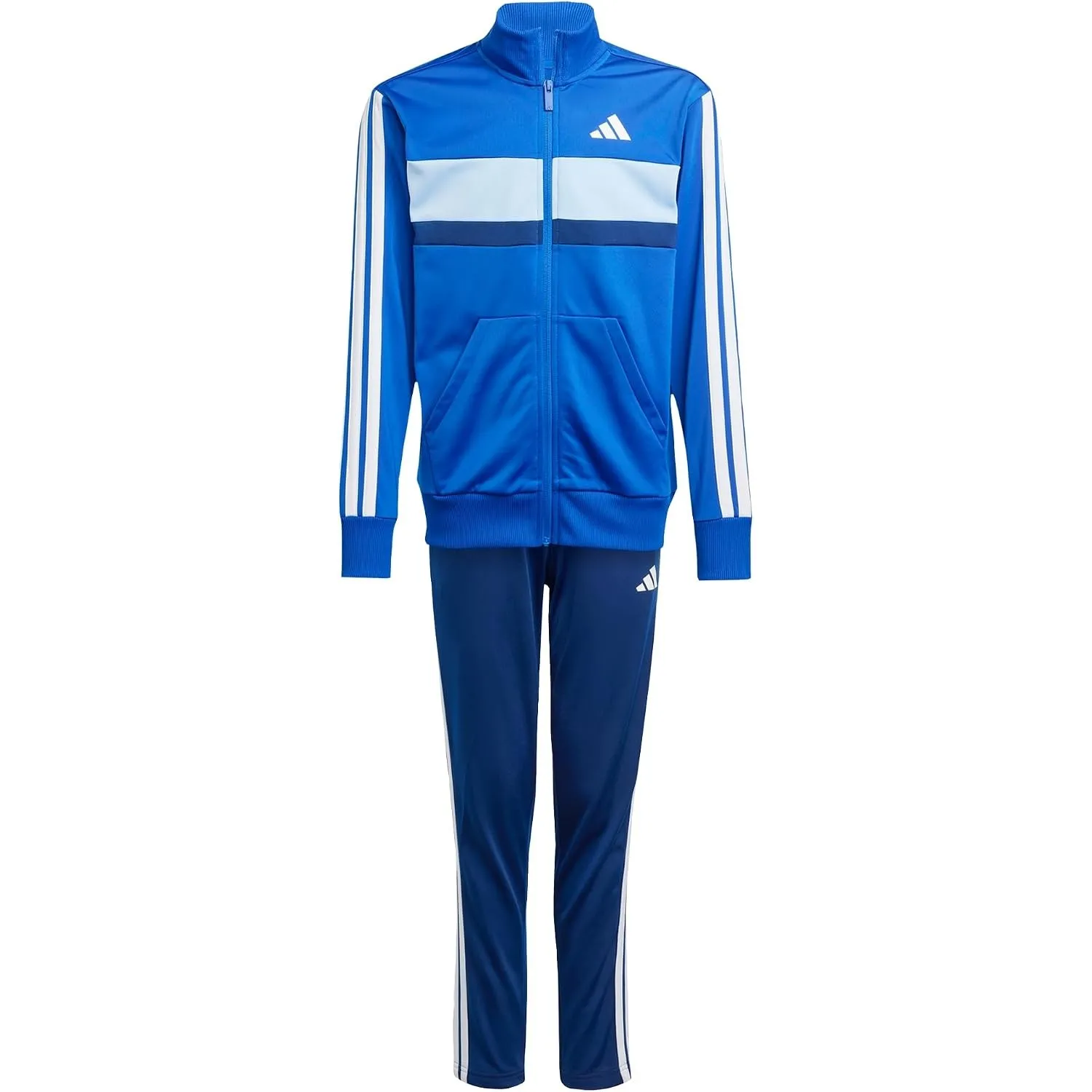 adidas Unisex Kids Seasonal Essentials Tiberio 3-Streifen Tricot Kids Trainingsanzug