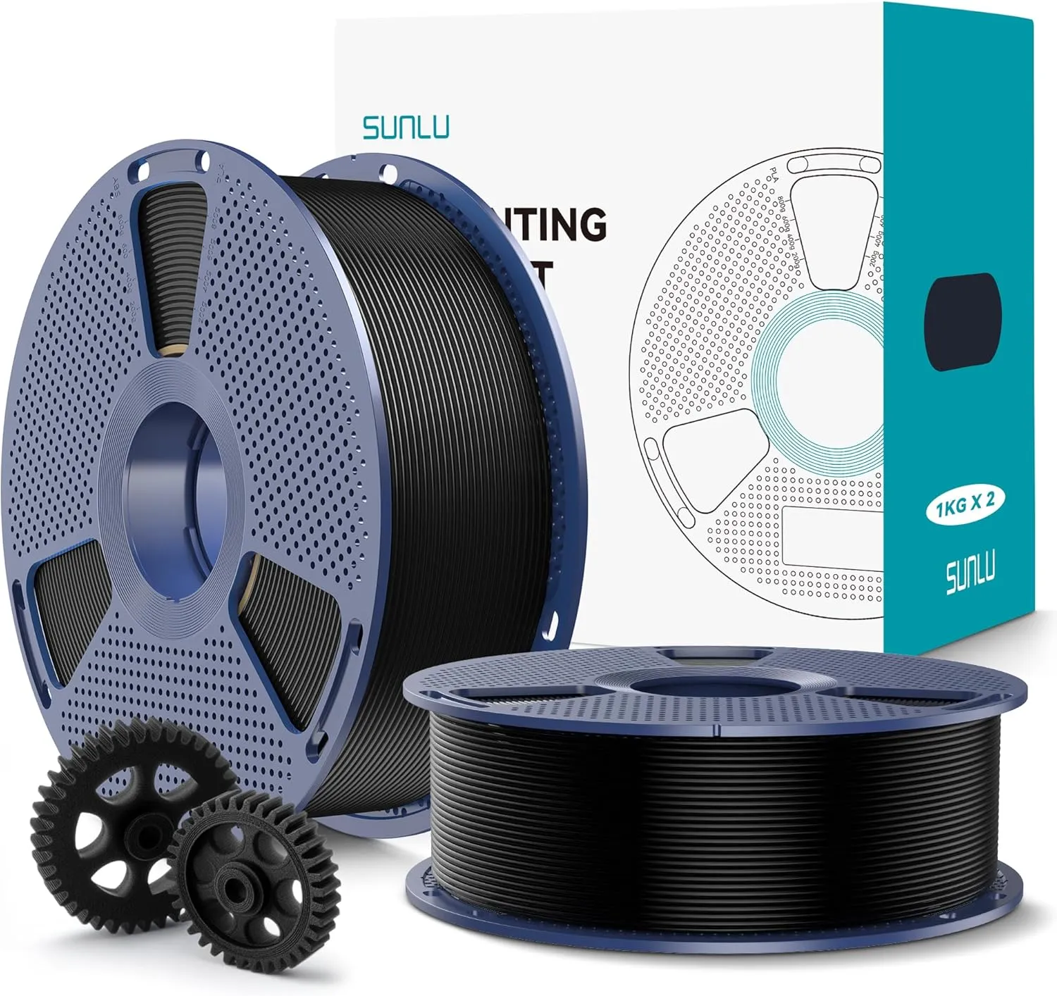SUNLU PLA+2.0 Filament 1.75mm 2KG, Upgrade PLA Plus 3D Drucker Filament, Stärker und robuster, High Speed PLA+ Filament…