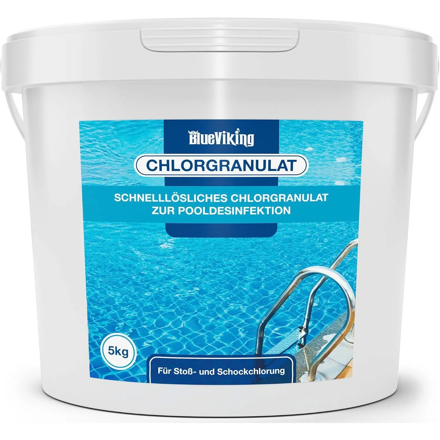 Chlorgranulat für Pool 5 kg – Schockchlorung & Erstanwendung, schnelllöslich, 55% Aktivchlor, pH-neutral, kalkfrei