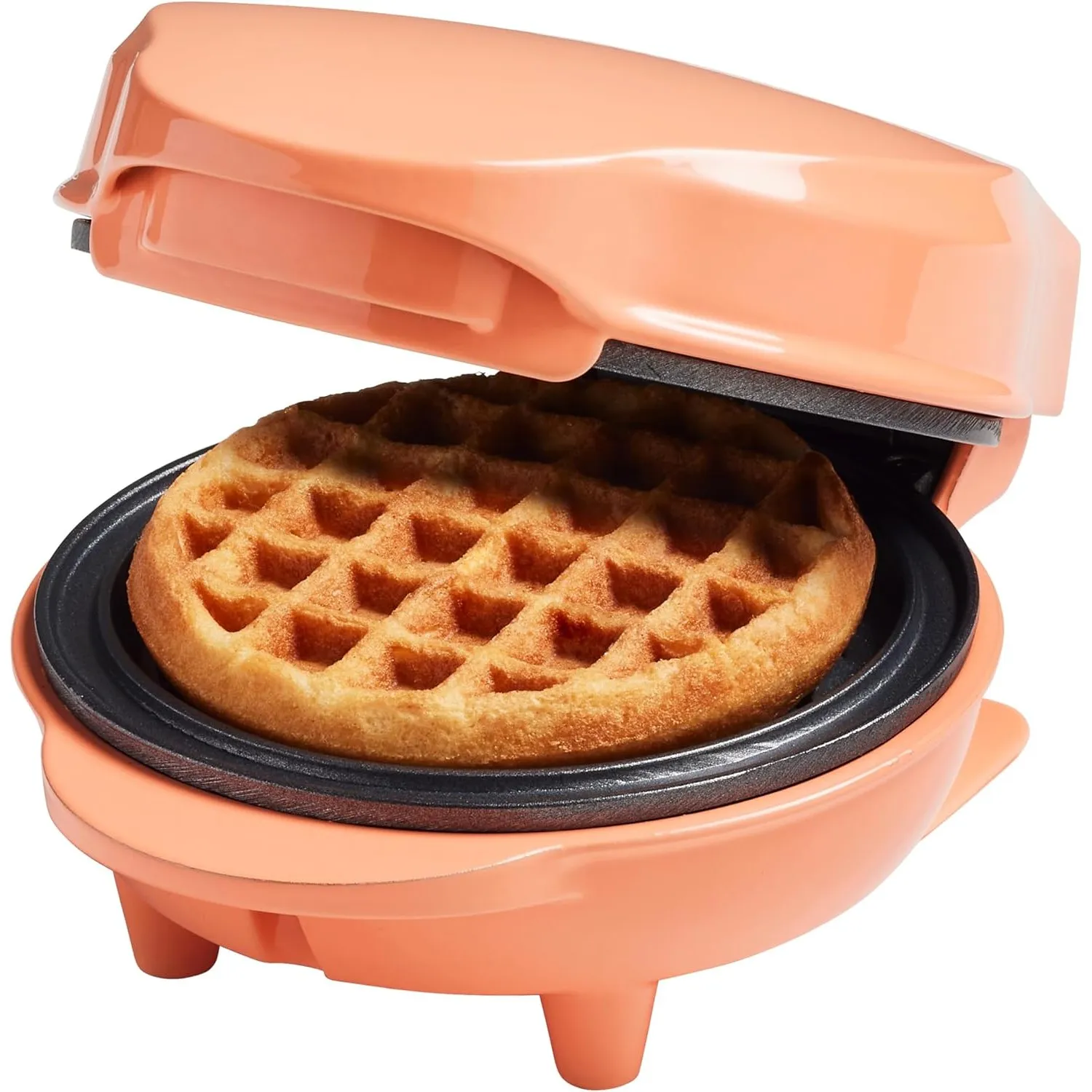 Bestron Mini-Waffeleisen für klassische Waffeln 10cm, kleiner Waffelmaker inkl. Antihaftbeschichtung, ideal für Kinderg…