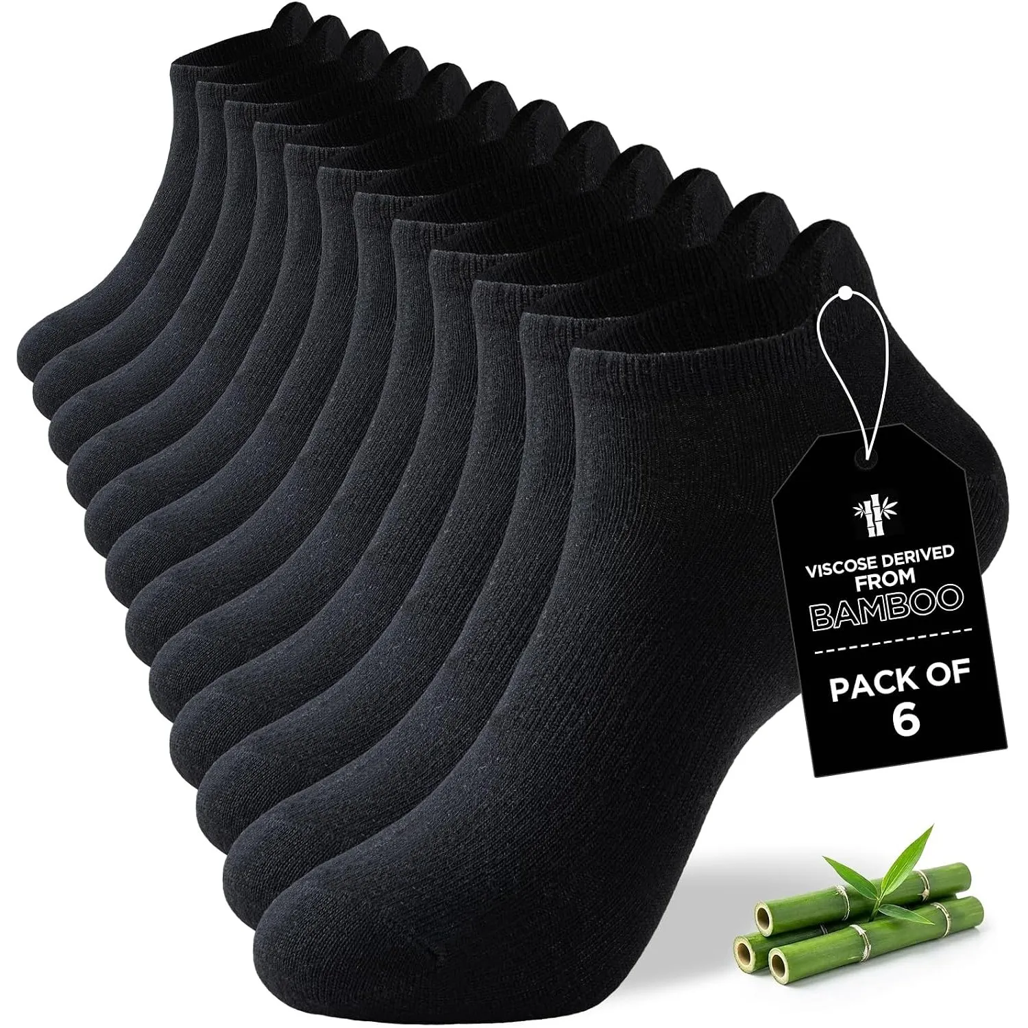 Niorasen Bambus Sneaker Socken Herren Damen 43-46 37-42, Atmungsaktive Sportsocken, Anti Geruch Laufsocken, Antibakteri…