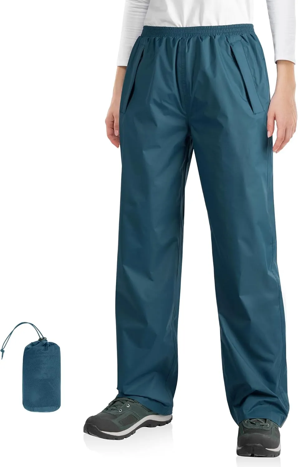 33,000ft Damen Regenhose wasserdichte Fahrrad Überziehhose Reflektierende Winddichte Leichte Outdoorhose zum Golf Wande…