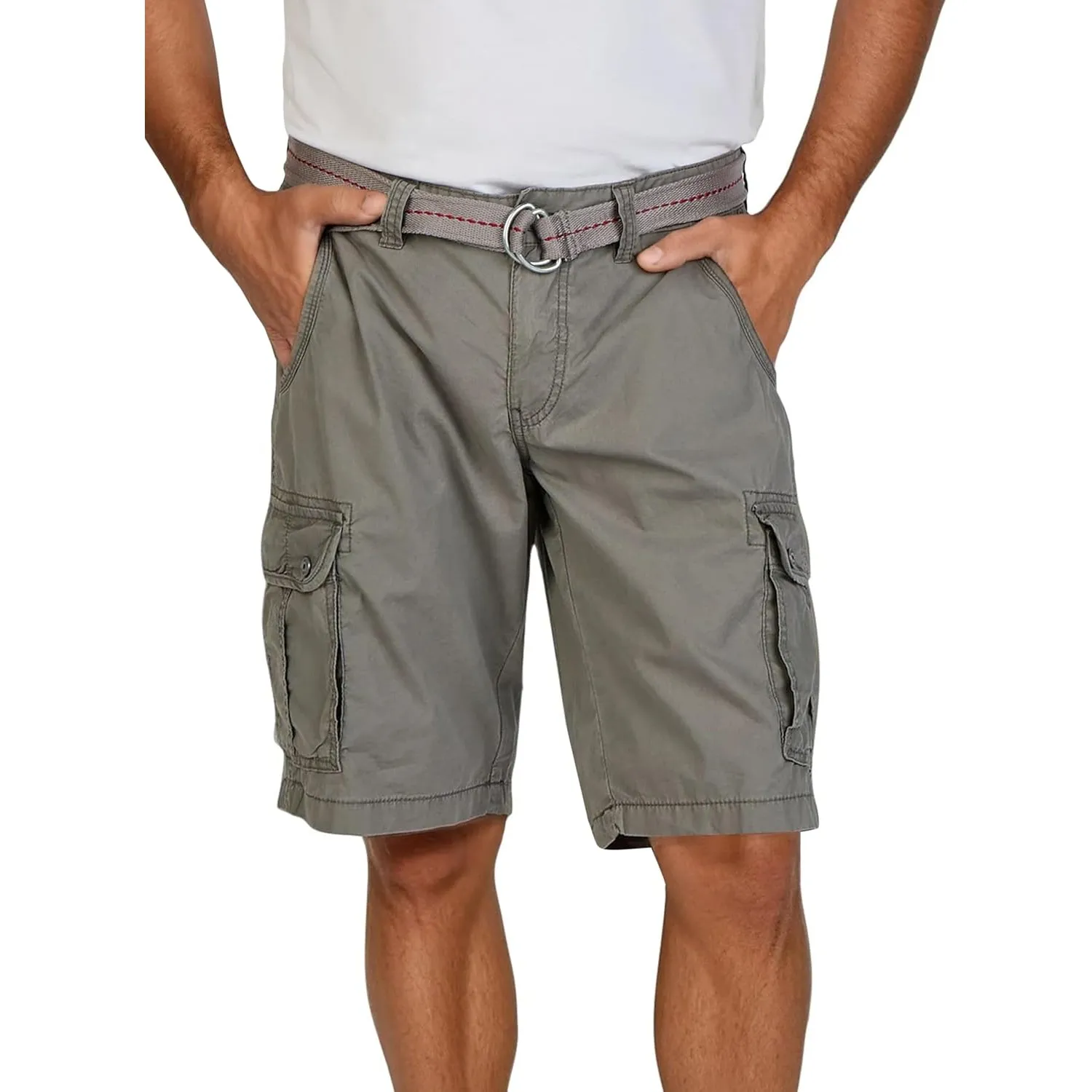 Timezone Cargo Shorts Herren mit Gürtel Regular Fit MaguireTZ Kurze Hosen Cargoshorts Sommer 100% Baumwolle Beige Grau …