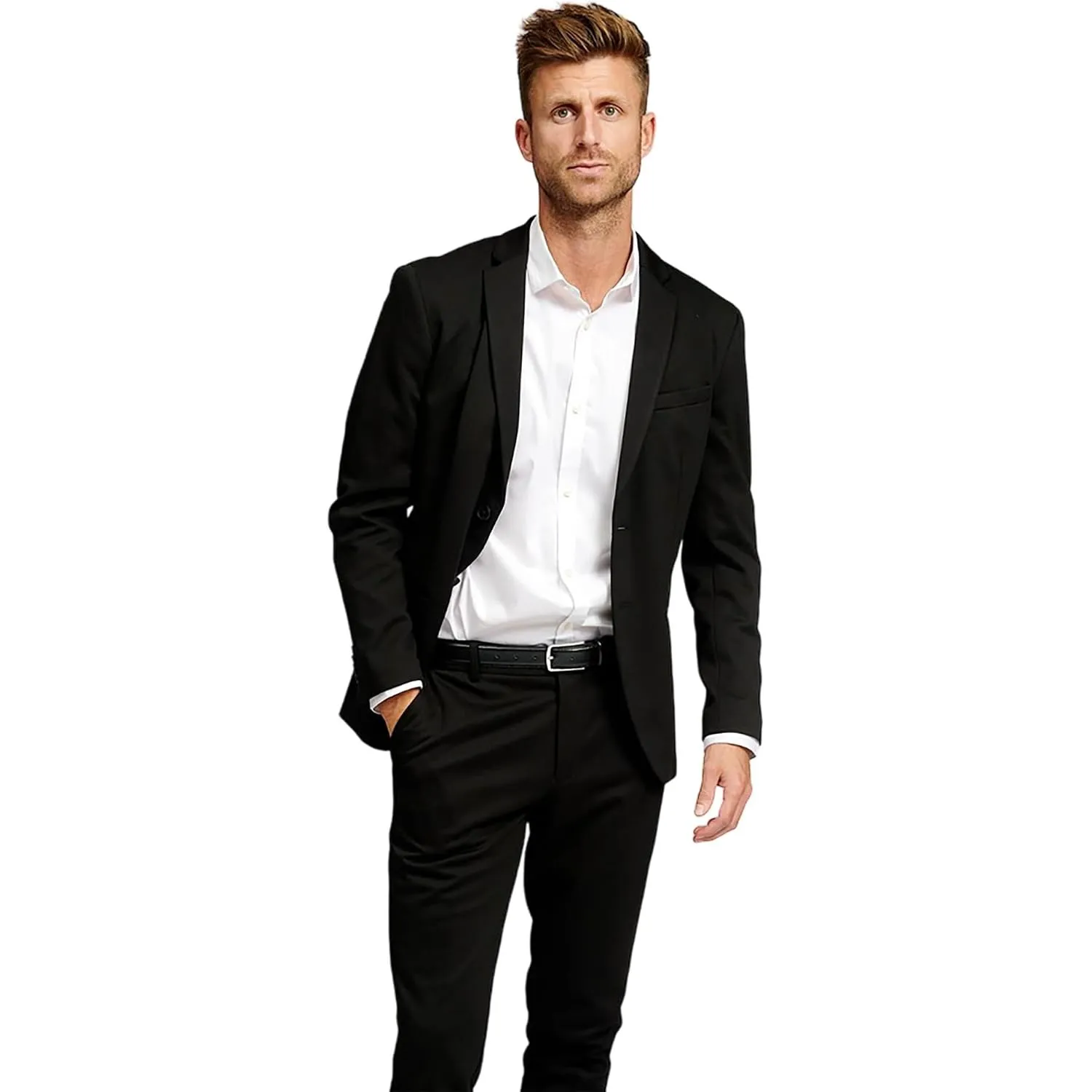 Performance Blazer Herren – Stylischer Slim Fit Herren Stretch Sakko – Herren Stretch Blazer – Bequemer, praktischer He…