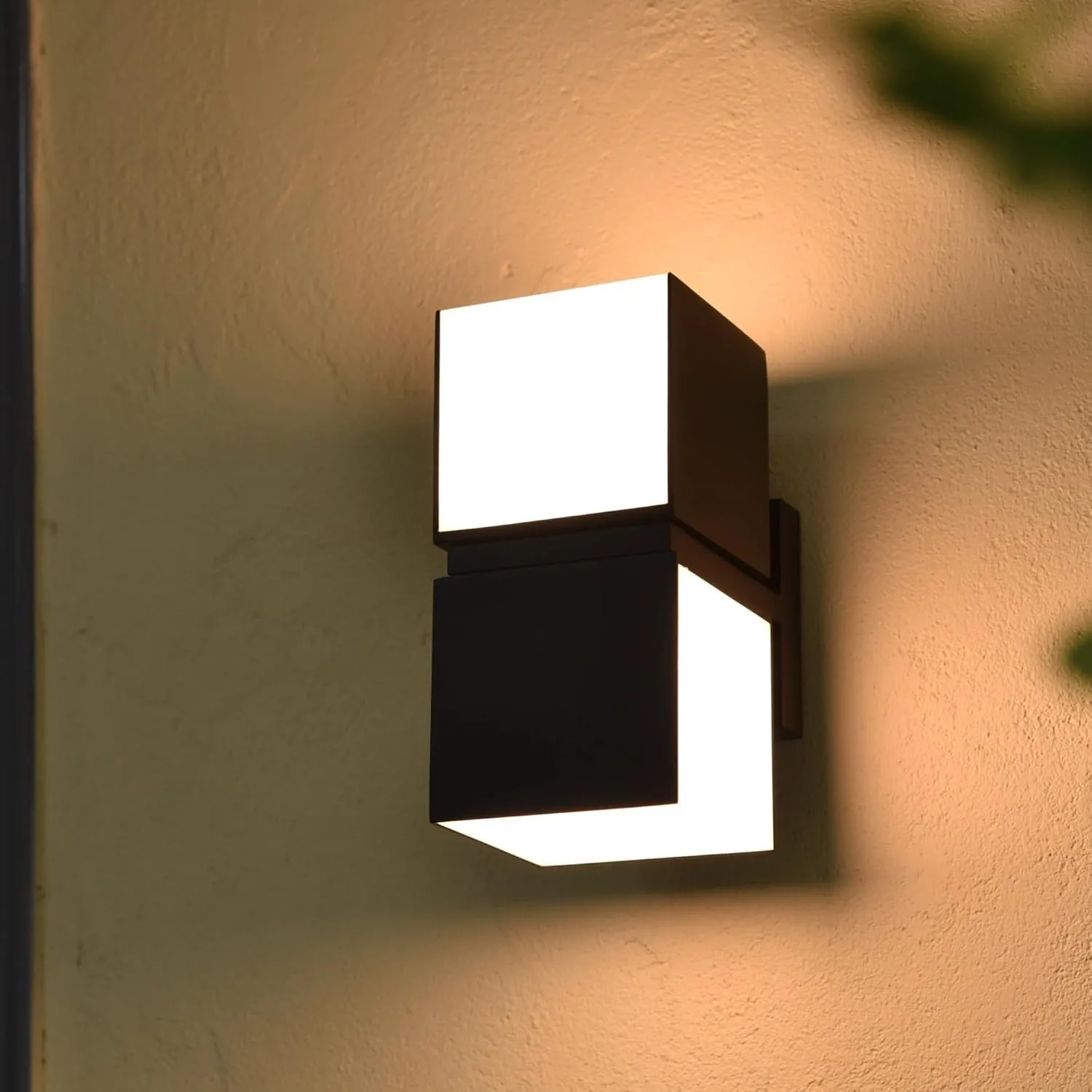 LUTEC Cuba Outdoor LED Modern Up Down Wall Light, Drehbare Aluminium Außen Innen Wandleuchte, 1000LM 3000K Warmweiß, Wa…