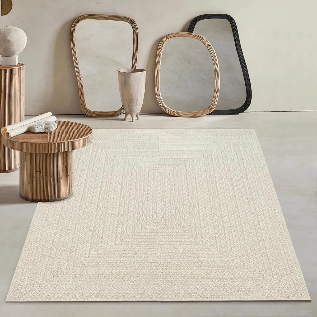 Soil – ca. 80 x 150 cm Outdoor Teppich wetterfest Jute-Look Balkon Terrasse | Outdoor Teppich für Balkon, Terrasse & Ga…
