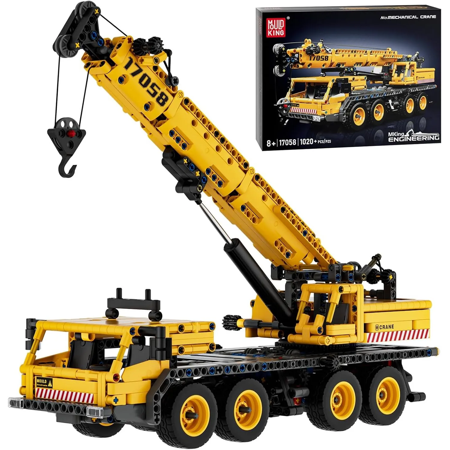 Mould King Technik 17058 Mechanischer Kran Bausteine Spielzeug Statische Version 997 Teile Klemmbausteine LKW Kranwagen…