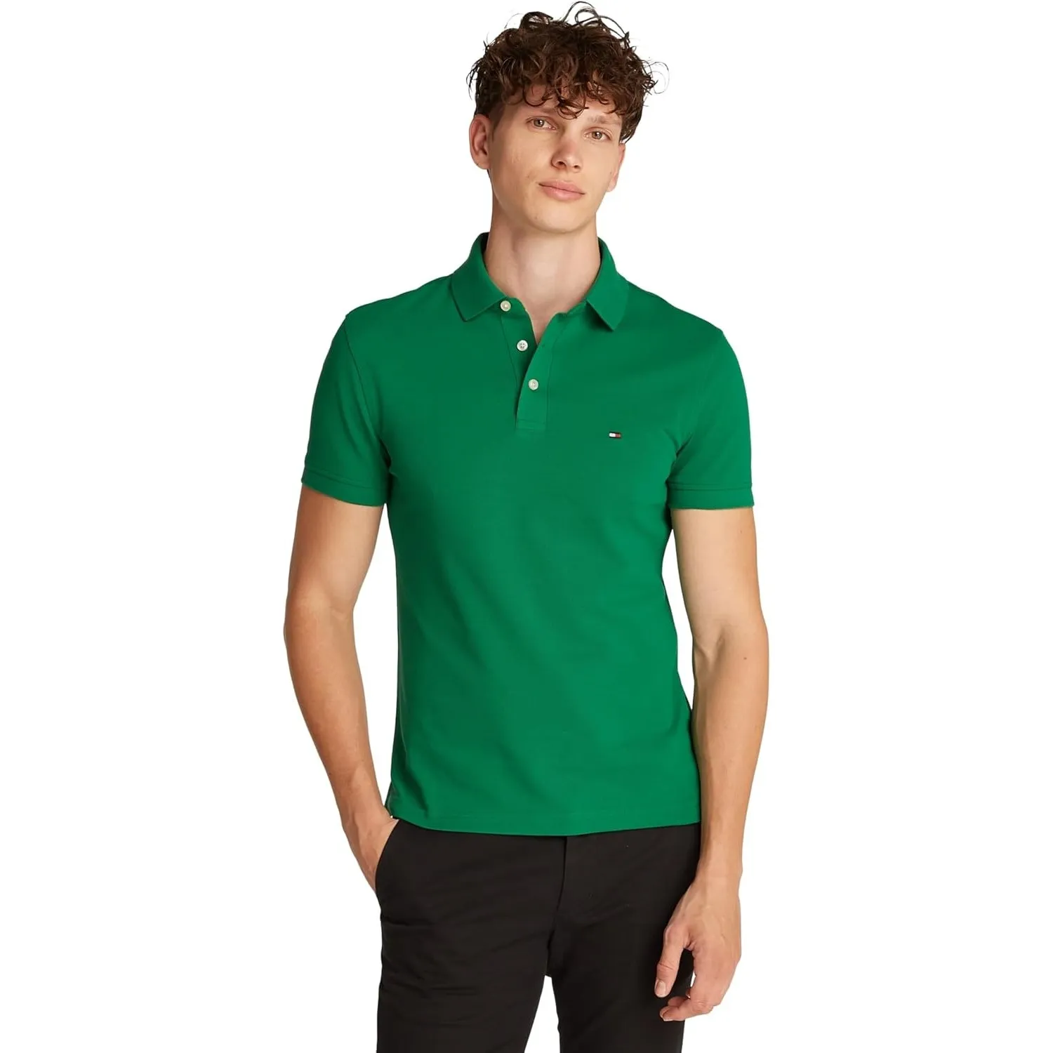Tommy Hilfiger Herren Poloshirt Kurzarm 1985 Slim Slim Fit