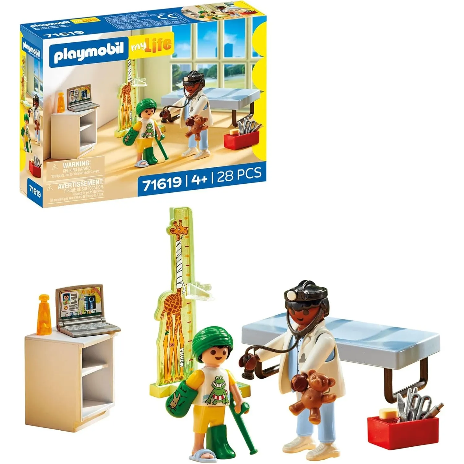 PLAYMOBIL | My Life | Kinderarzt mit Teddybär | nachhaltiges Spielzeug für Kinder ab 4 Jahren | 71619