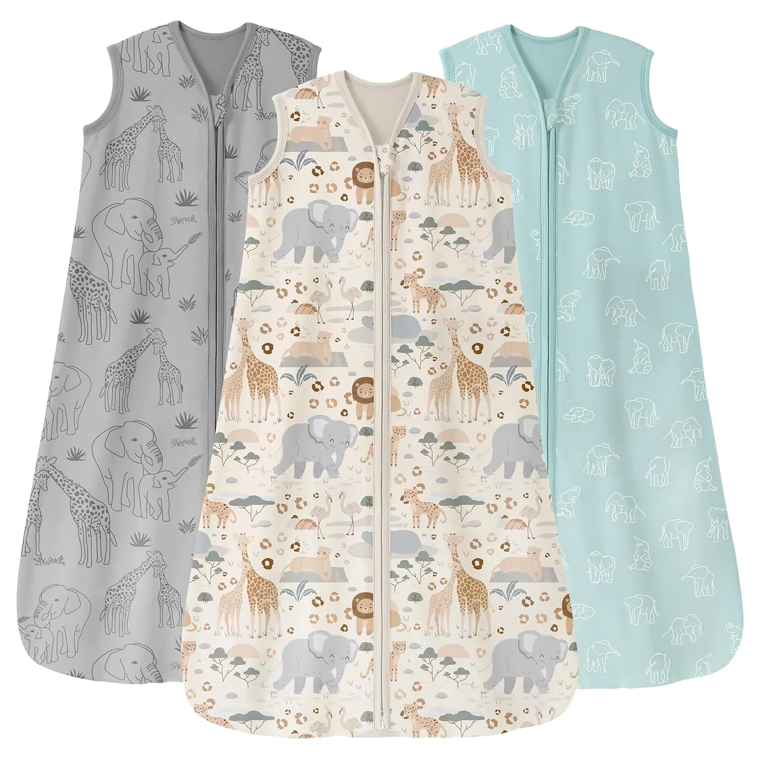 Unnivoll Pack of 3 Baby Summer Sleeping Bags, 0.5 Togs, 100% Cotton Summer Sleeping Bag, Baby Sleeping Bag, 12-18 Month…