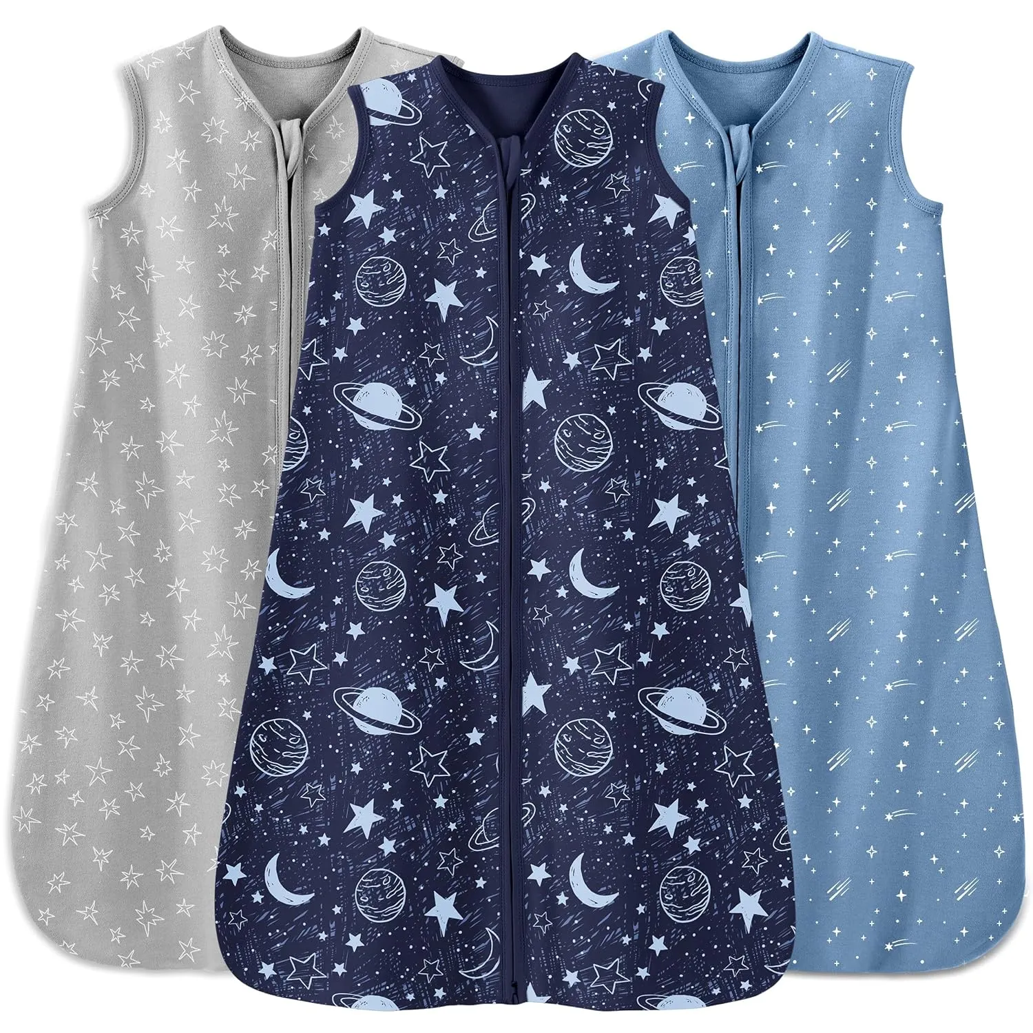 Unnivoll 3er Pack Schlafsack Baby Sommer 0.5 Tog 100% Baumwolle Sommerschlafsack Babyschlafsack 18-24 monate 90 cm für …