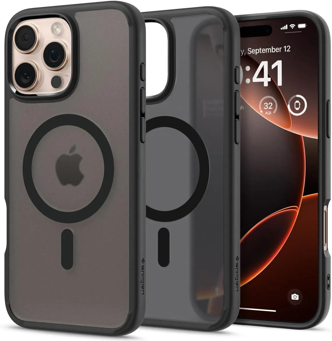 Spigen For iPhone 16 Pro Case [Anti-Yellowing] Ultra Hybrid MagFit Case Mobile Phone Case Transparent Thin Slim Compati…