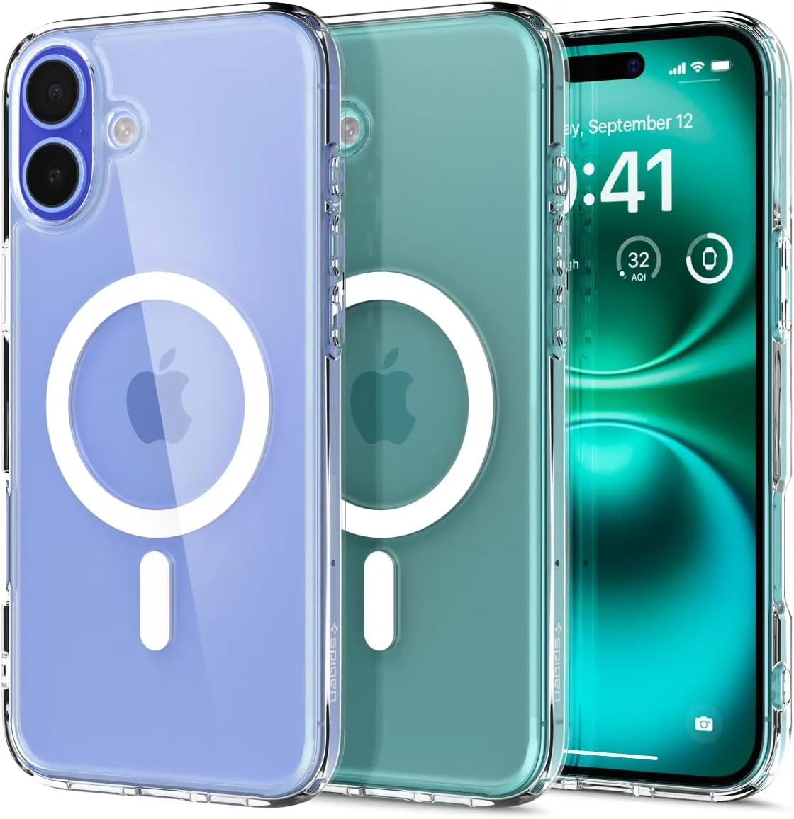 Spigen For iPhone 16 Case [Anti-Yellowing] Ultra Hybrid MagFit Case Mobile Phone Case Transparent Thin Slim Compatible …