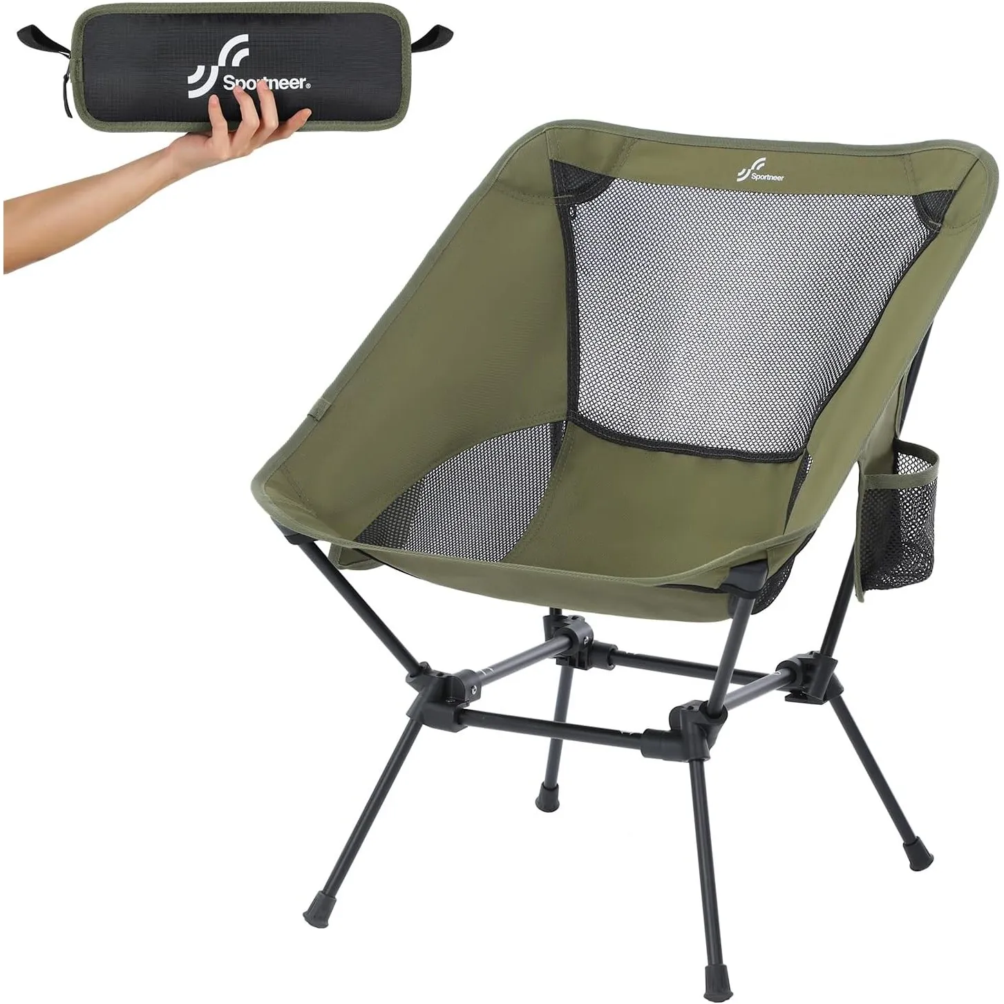 Sportneer Campingstuhl Faltbar Camping Stuhl Tragbarer Campingstühle 150Kg Faltstuhl Ultraleichter Packmaß Kleiner Klap…