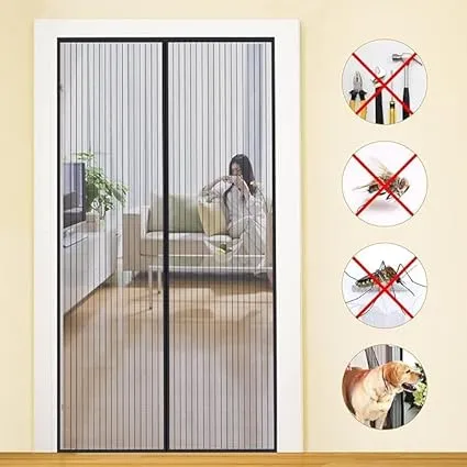MYCARBON Fly Screen Balcony Door, Stronger Magnetic Insect Protection Door, 95 x 200 cm, for Cellar Door, Patio Door, L…